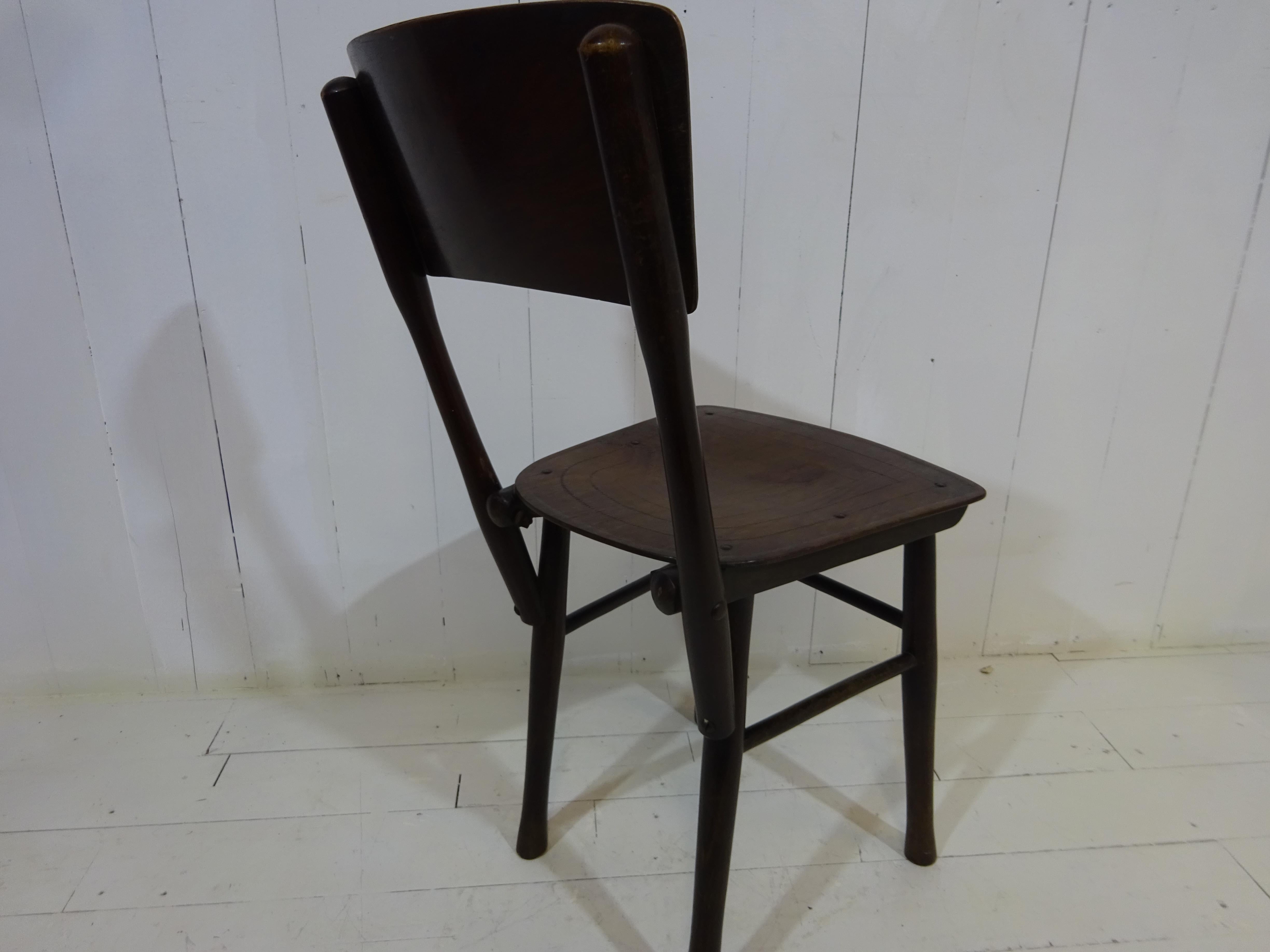 Original Antique Cafe Chair by J&J Kohn Ltd For Sale 9
