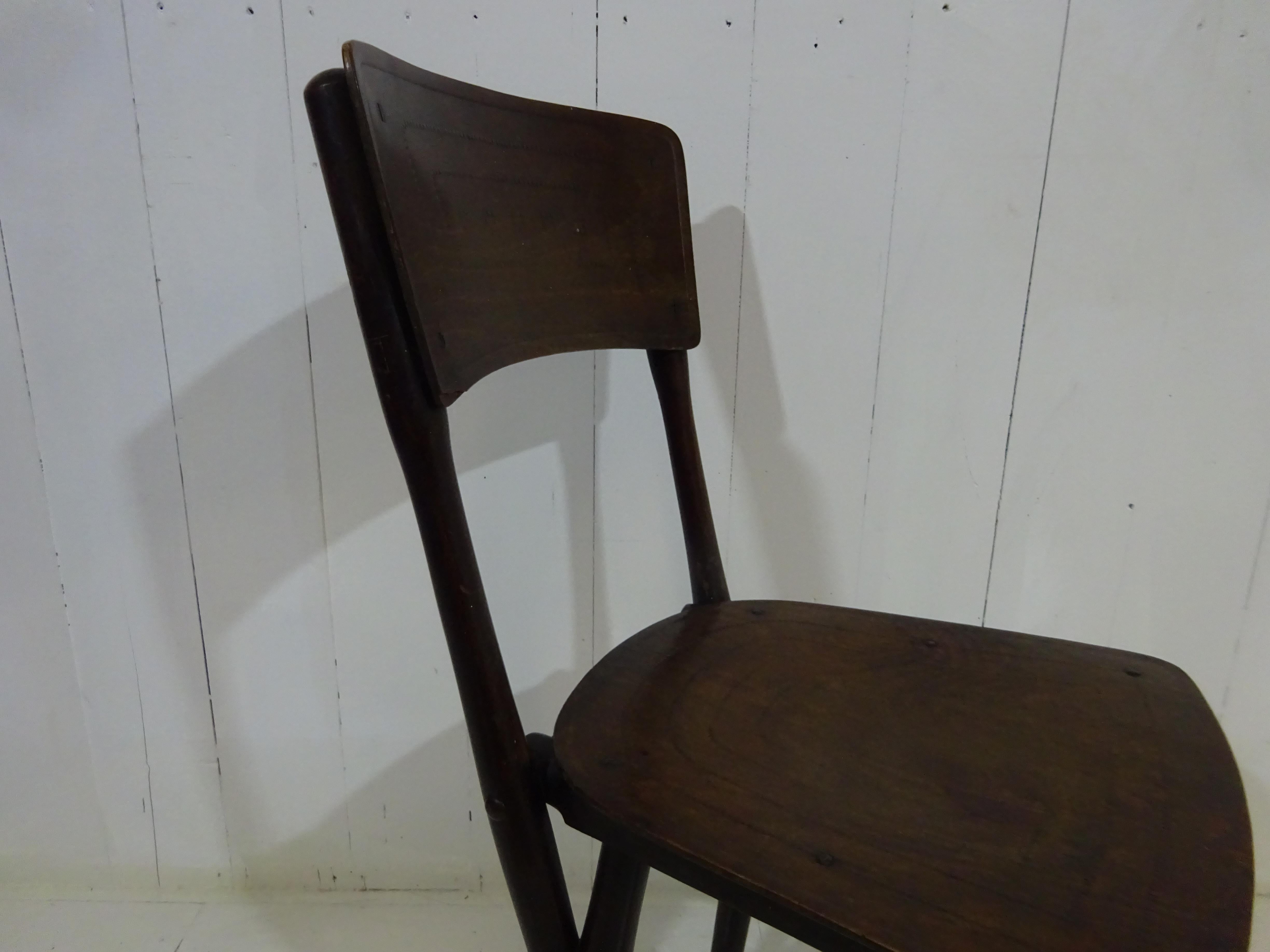 Embossed Original Antique Cafe Chair by J&J Kohn Ltd For Sale