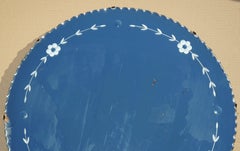 ORIGiNAL ANTIQUE CIRCA 1920 ART DECO VENETIAN ETCHED GLASS FRAME ROUND MIRROR