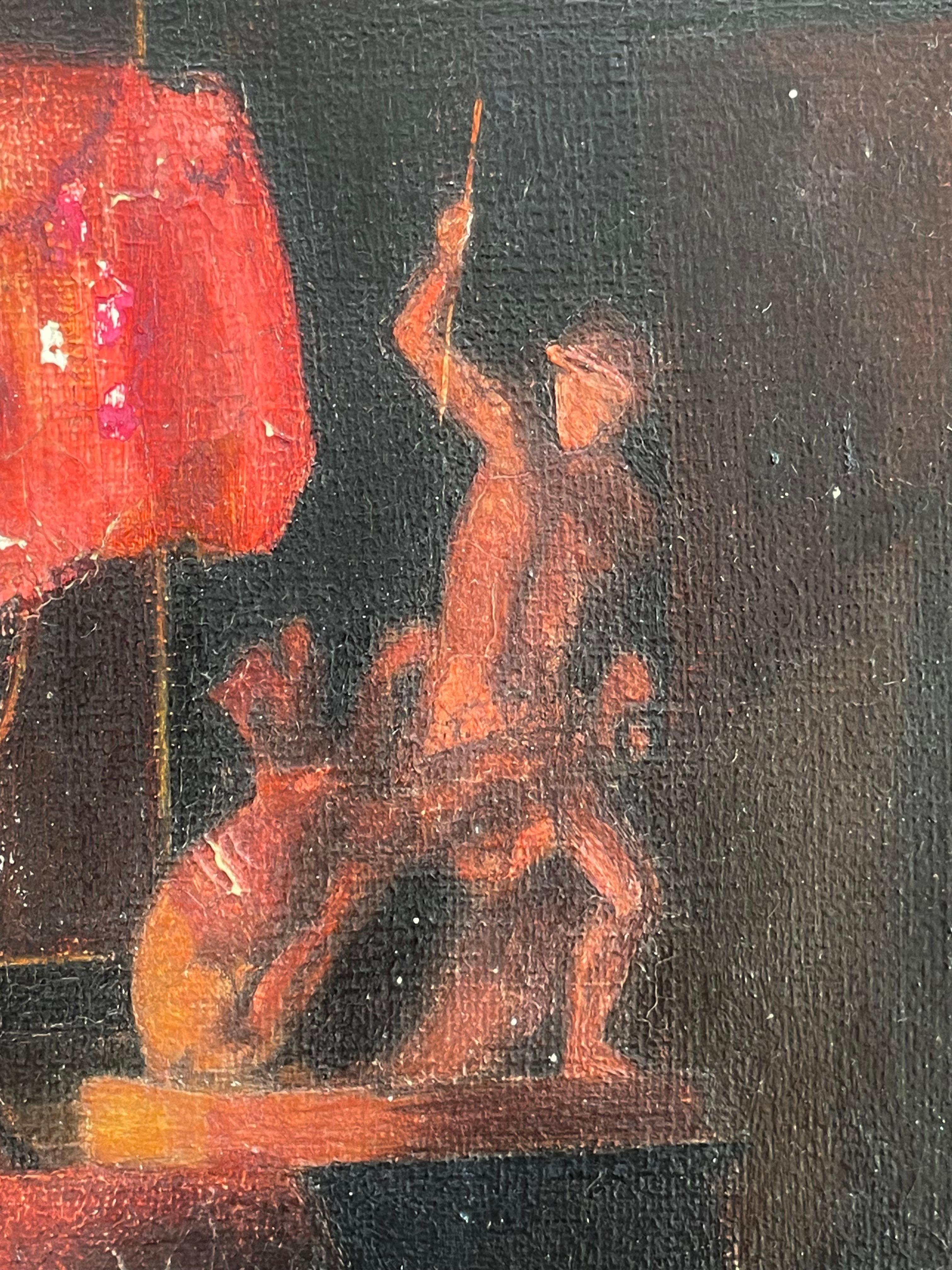 Es handelt sich um ein Originalgemälde in Öl auf Leinwand aus Dänemark, das der Künstlerin Gerda Lund (1905-1996) zugeschrieben wird.

Gerda Elisabeth Lund war eine dänische Künstlerin mit Wohnsitz in Aalborg, Nordjütland. Sie war mit dem