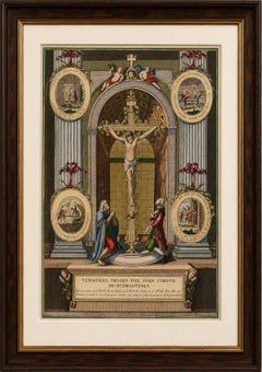 Original Antique Devotional Print of Christ of Guamantanga, Peru, 1779