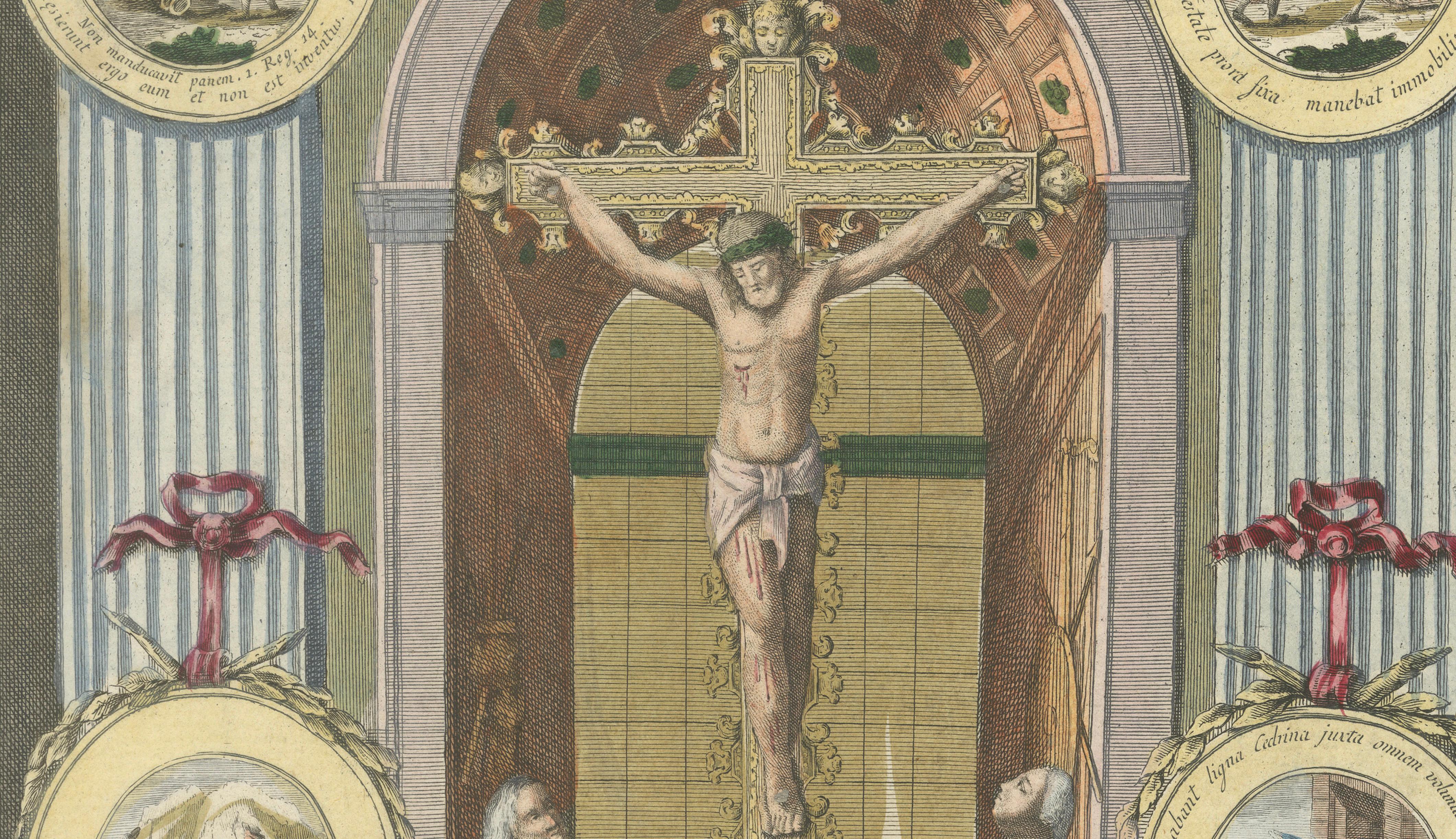 Original Antique Devotional Print of Christ of Guamantanga, Peru, 1779