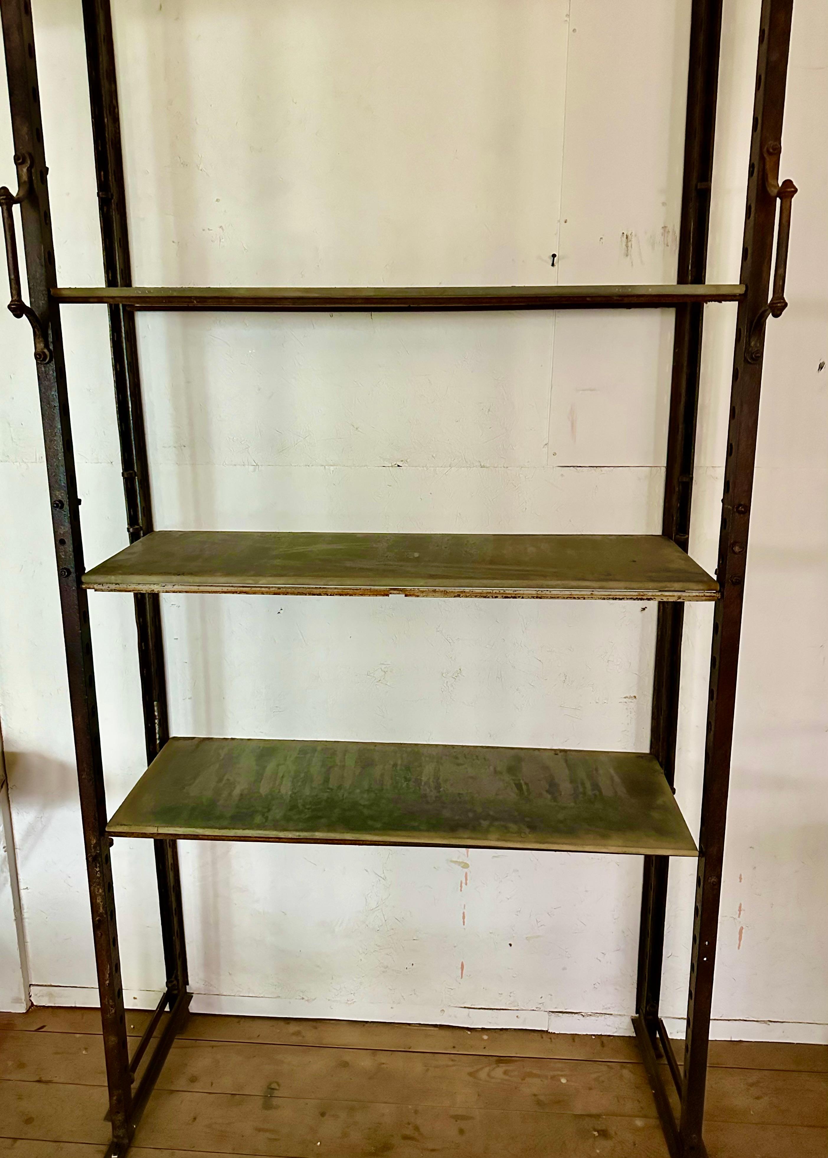 Original Antique Dutch Industrial Etagere in Iron and Slate For Sale 5