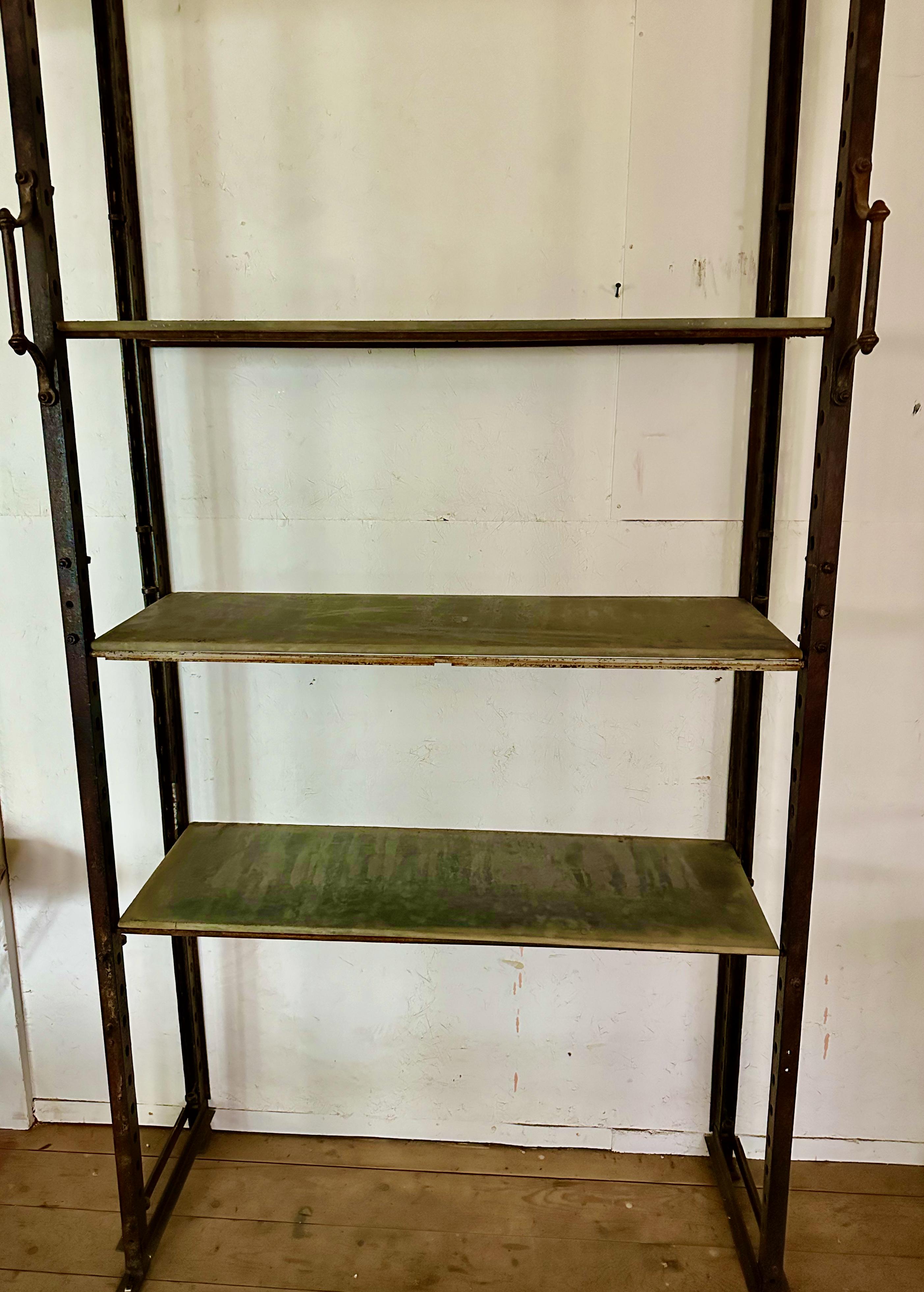 Original Antique Dutch Industrial Etagere in Iron and Slate For Sale 9