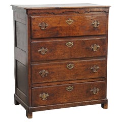Original Antique English 18th Century Chest of Drawers with 5 Drawers