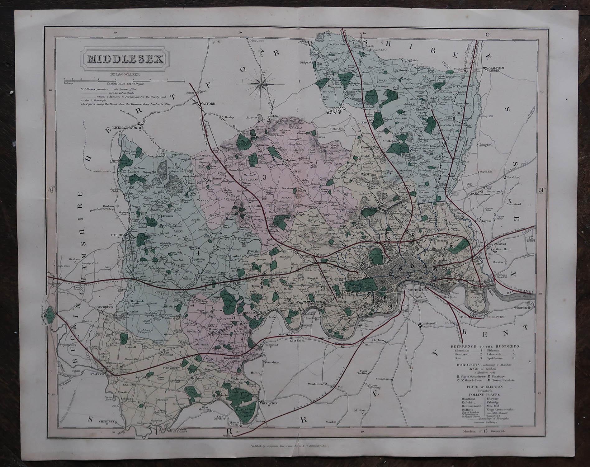england county map with cities