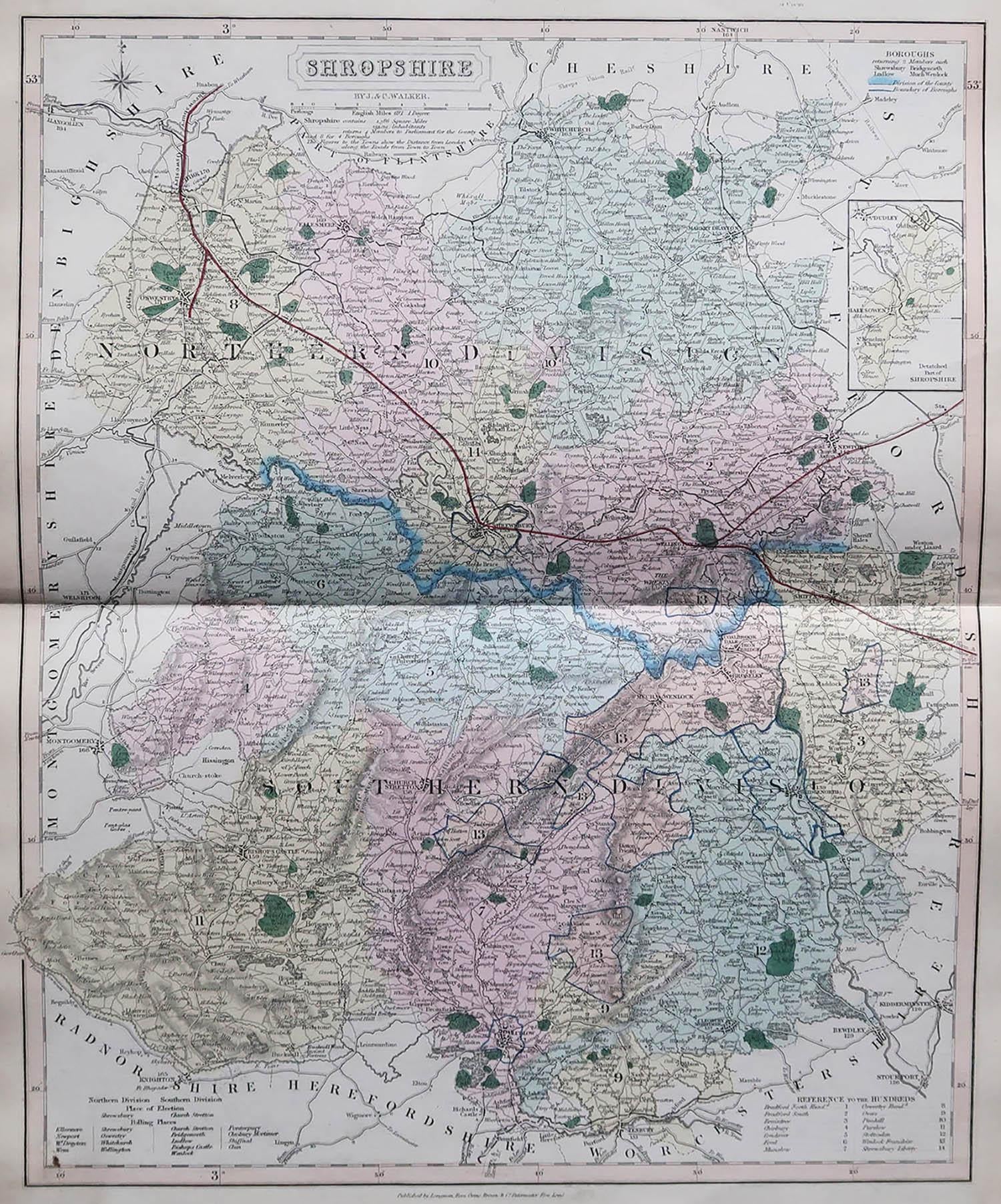 Gran mapa de Shropshire

Color original

Por J & C Walker

Publicado por Longman, Rees, Orme, Brown & Co. 1851

Sin enmarcar.




