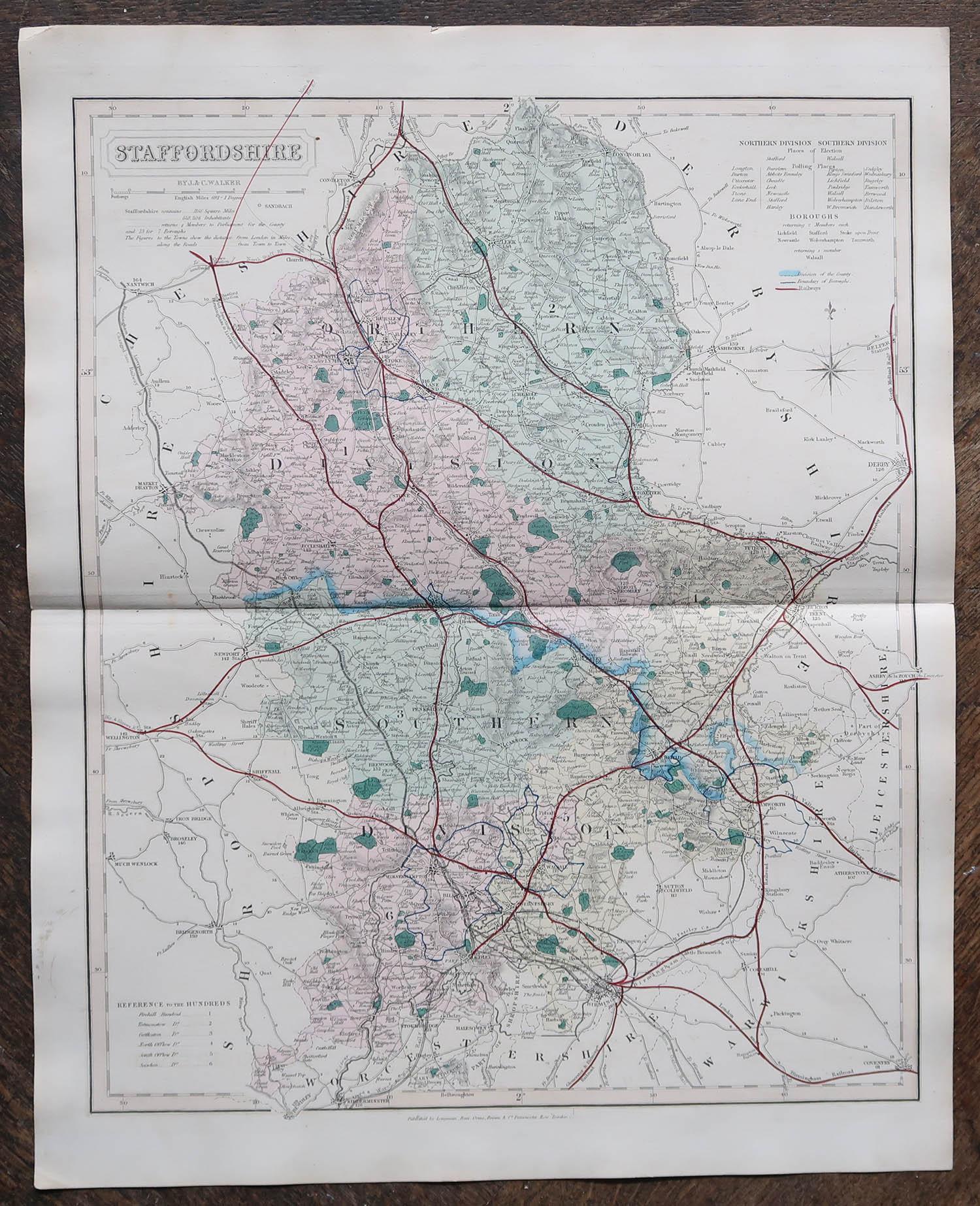 staffordshire map