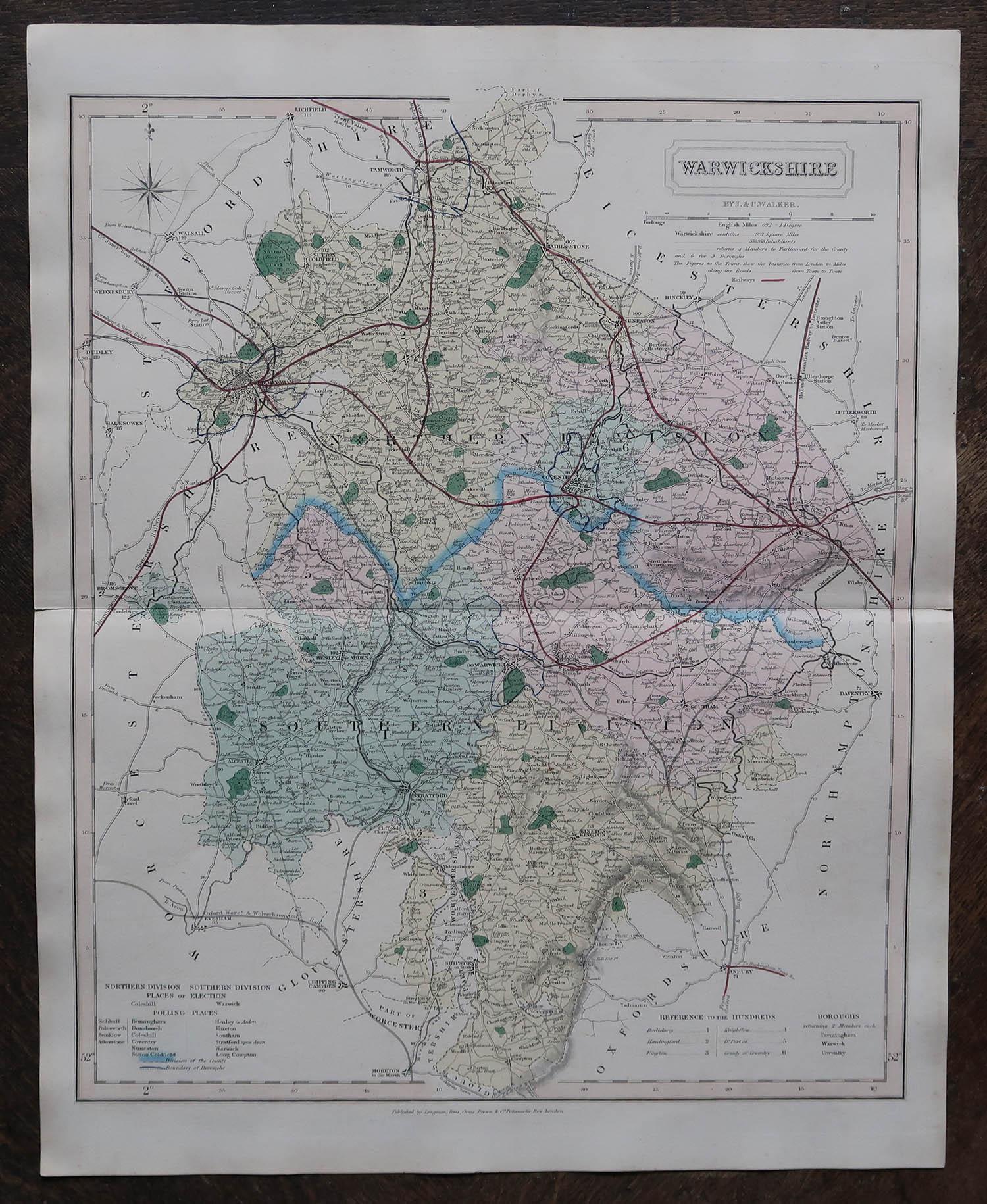 warwickshire map