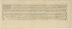 Original Antique Engraving of a Greek Inscription, 1717