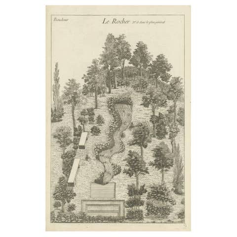 Original Antique Engraving of a Rock Formation, c.1785