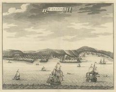 Original Antique Engraving of Kannur 'or Cannanore', Kerala, India, 1726
