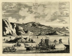 Original Antique Engraving of Sakai in the Osaka Prefecture, Japan, 1669