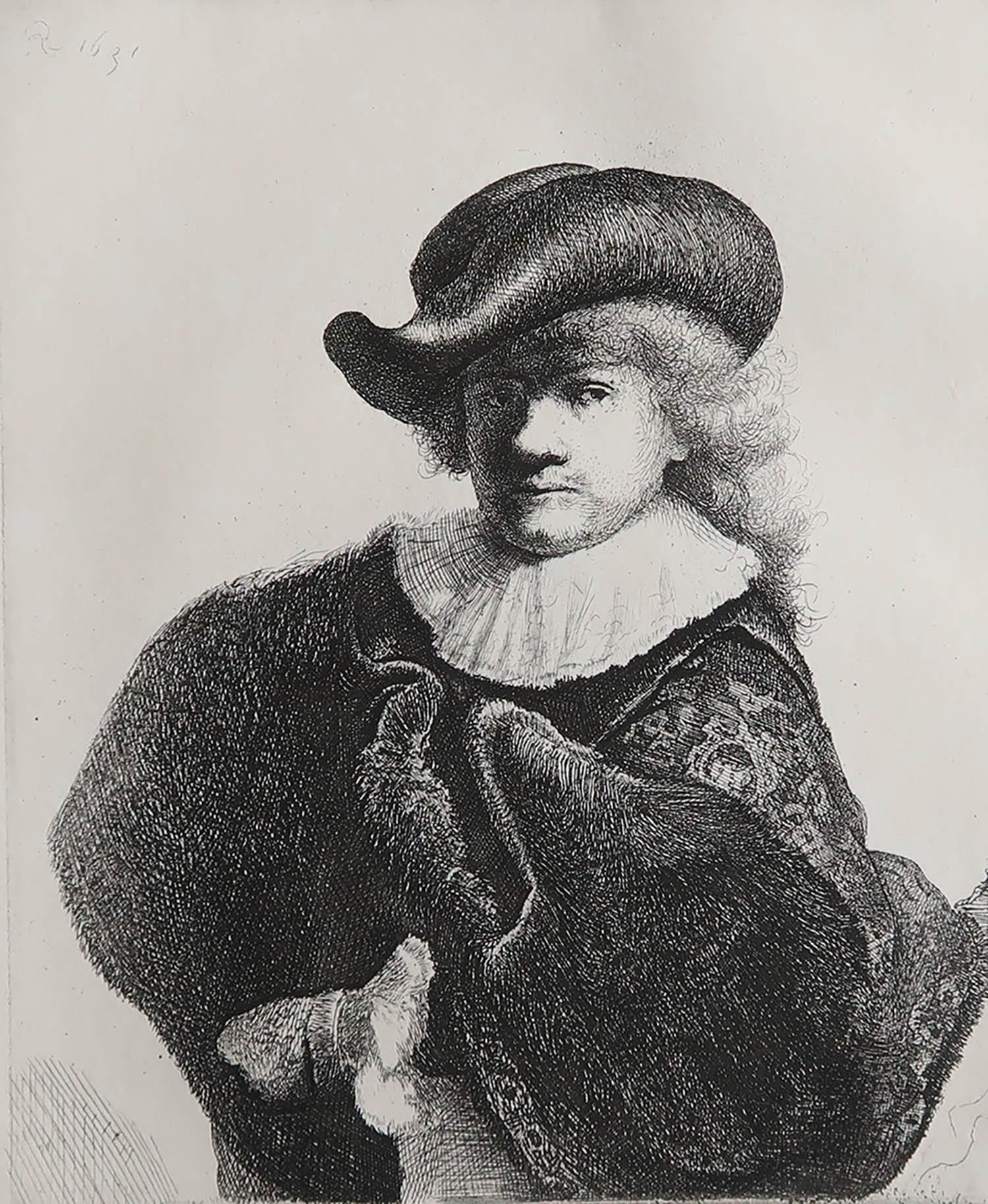 Une véritable gravure d'après le chef-d'œuvre de Rembrandt 

Par Amand Durand

Publié vers 1900

Sur papier vélin de bonne qualité

Non encadré.


