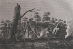 Original Antique Ethnographical Print, Figures, New South Wales, Australia, 1809