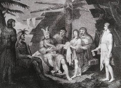 Original Antique Ethnographical Print, Native Americans, circa 1810