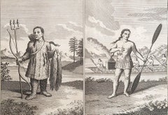 Original Antique Ethnographical Print of Indigenous Siberians. C.1780
