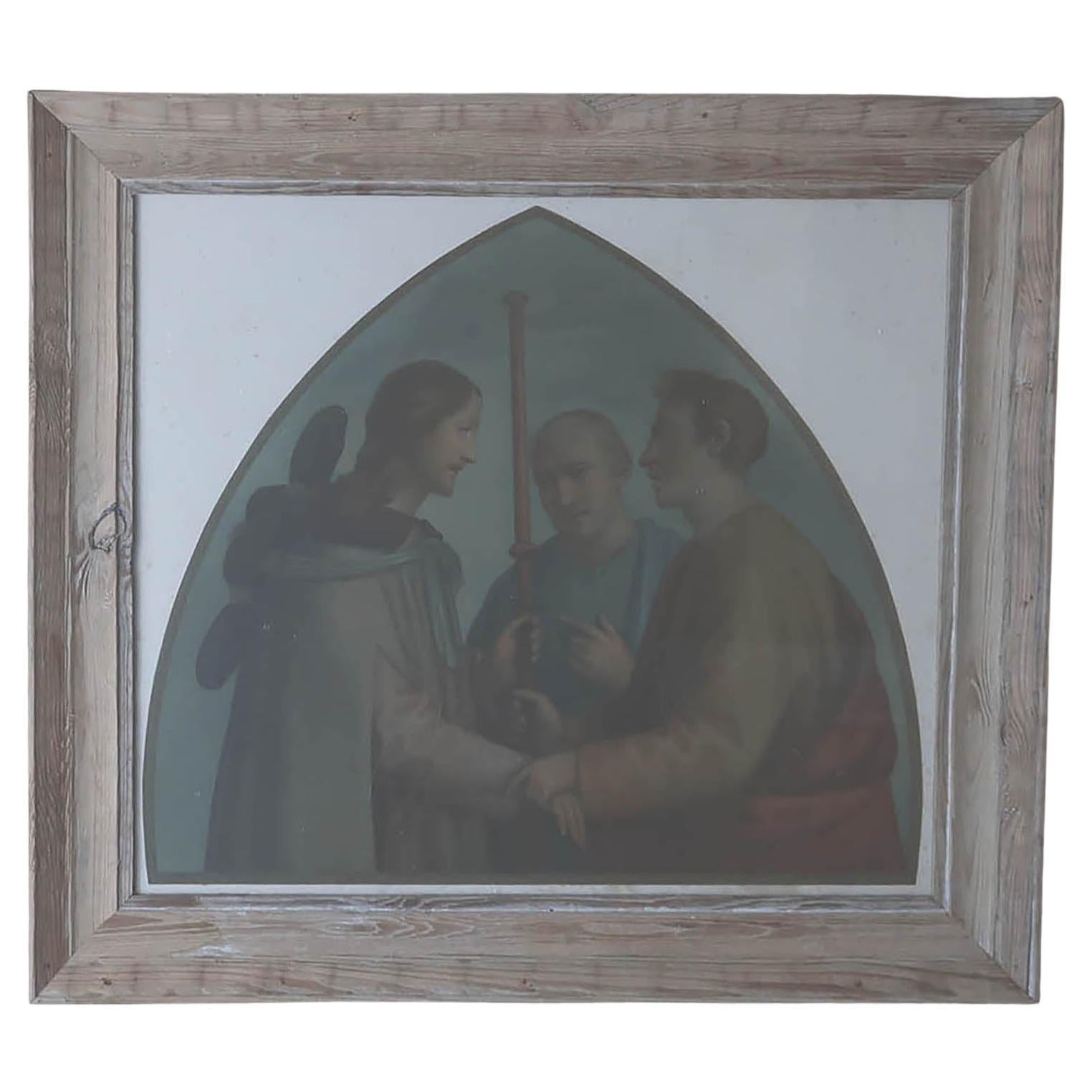 Original Antique Framed Print After Fra Bartolomeo. C.1870 For Sale