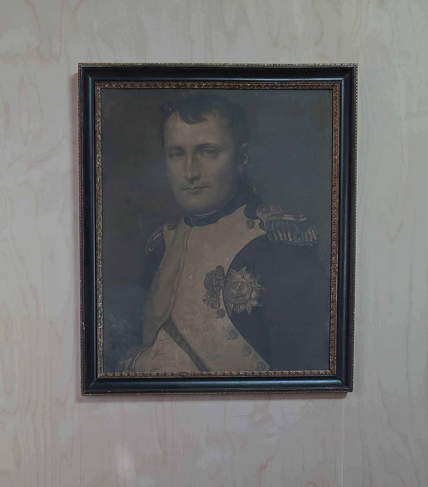Empire Gravure ancienne originale encadrée de Napoléon Bonaparte d'après David. A.I.C. C.C. en vente