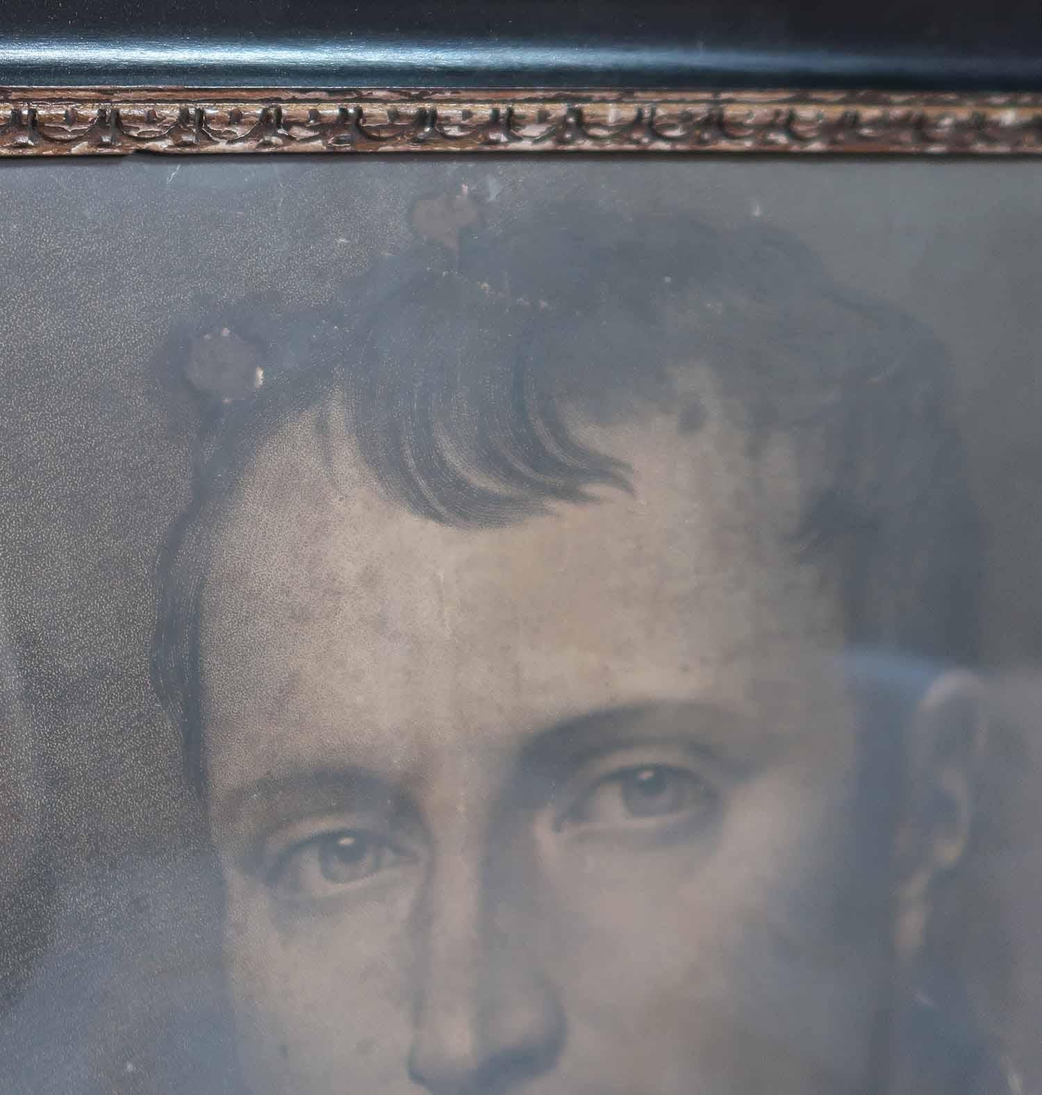 Anglais Gravure ancienne originale encadrée de Napoléon Bonaparte d'après David. A.I.C. C.C. en vente