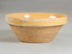 Original Antique French Glazed Terracotta Bowl