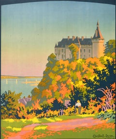 Original Antique French Railways Travel Poster Castillo de Chaumont Valle del Loira