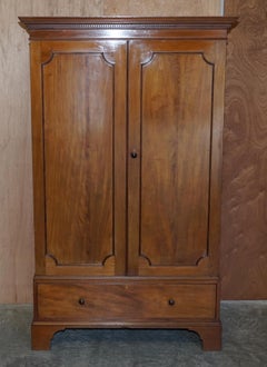 Original Antique Fully Stamped Howard & Son's Berners Street Hardwood Wardrobe