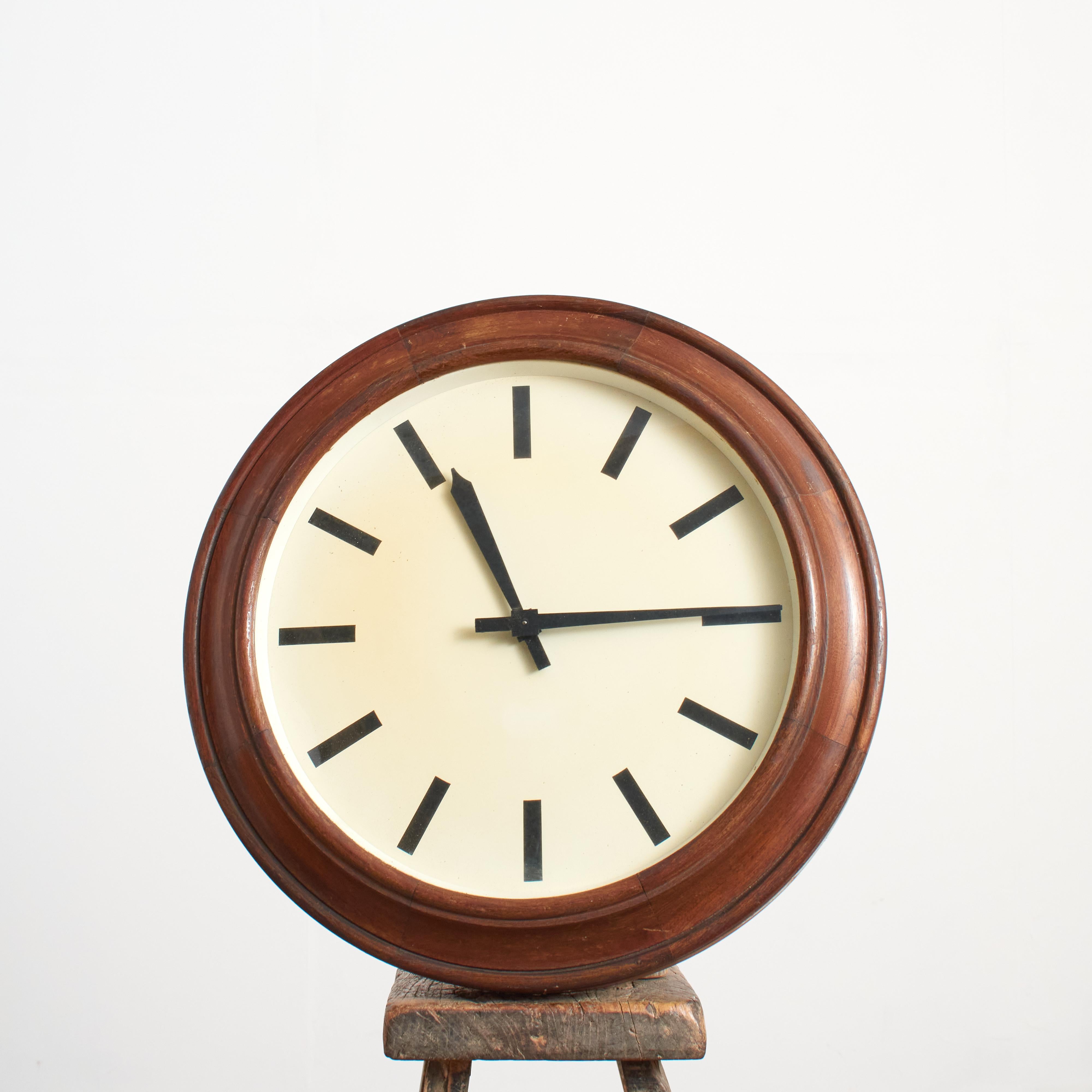 Original Antique Gents of Leicester Kitchen Railway Station  Wall Clock For Sale 2