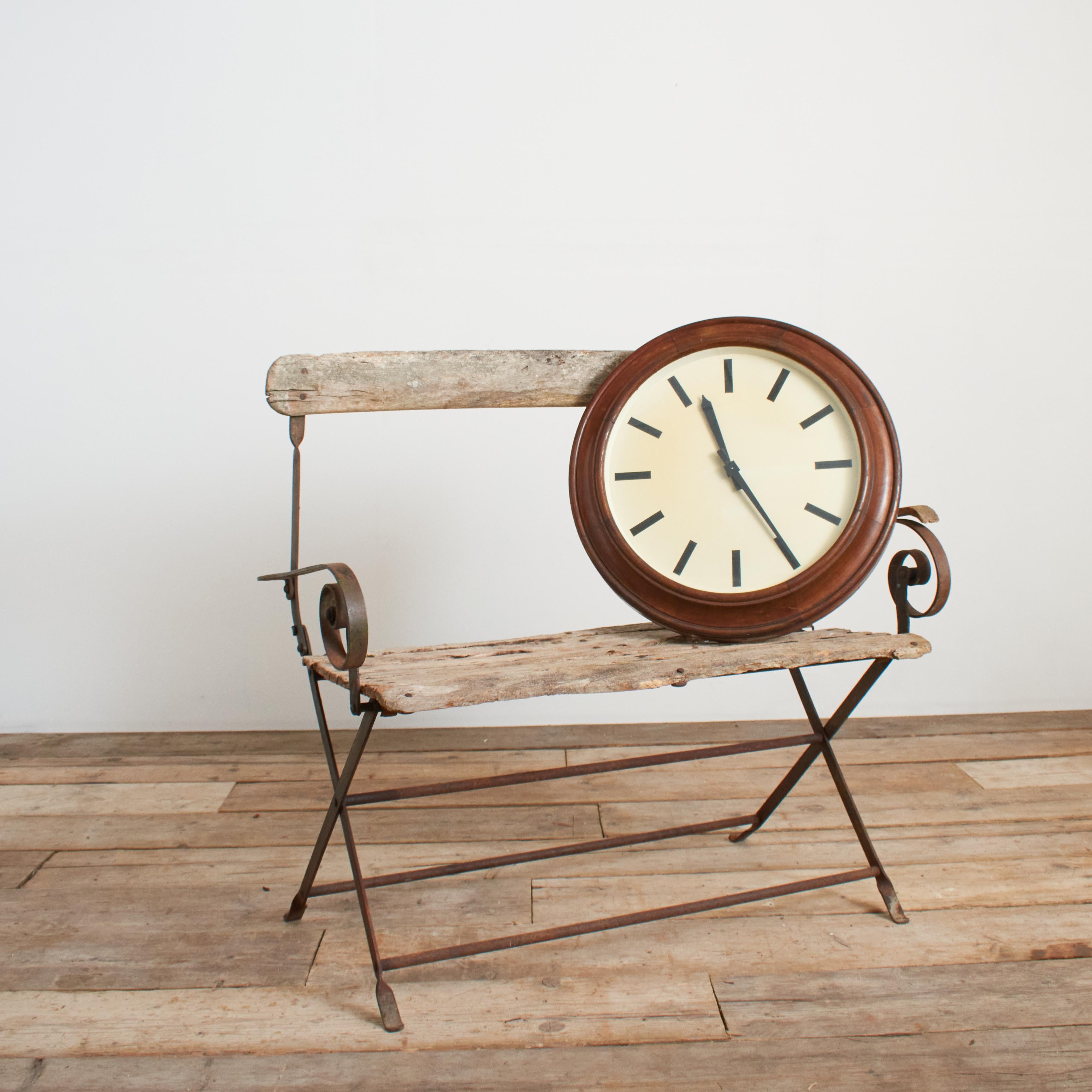 Victorian Original Antique Gents of Leicester Kitchen Railway Station  Wall Clock For Sale