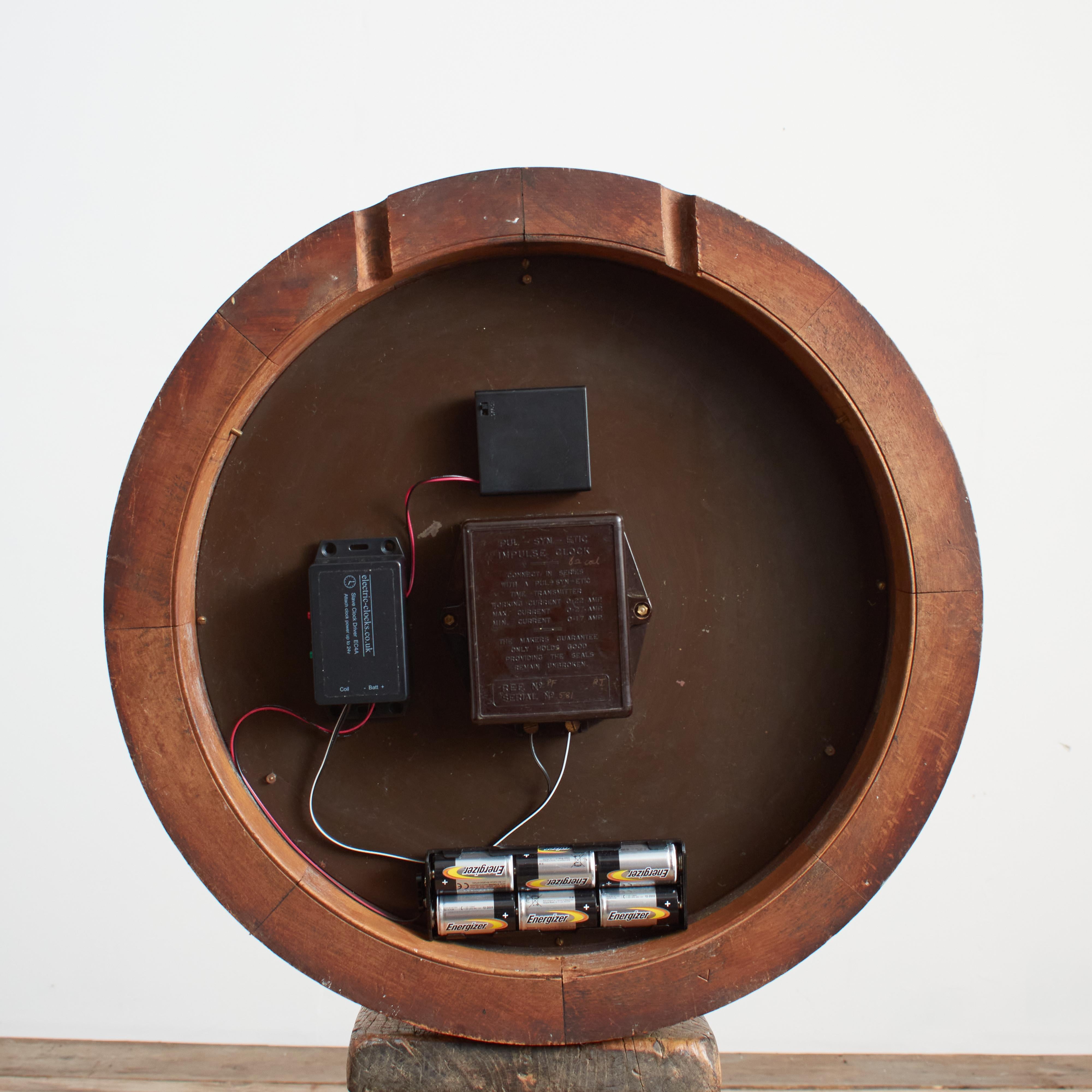 British Original Antique Gents of Leicester Kitchen Railway Station  Wall Clock For Sale