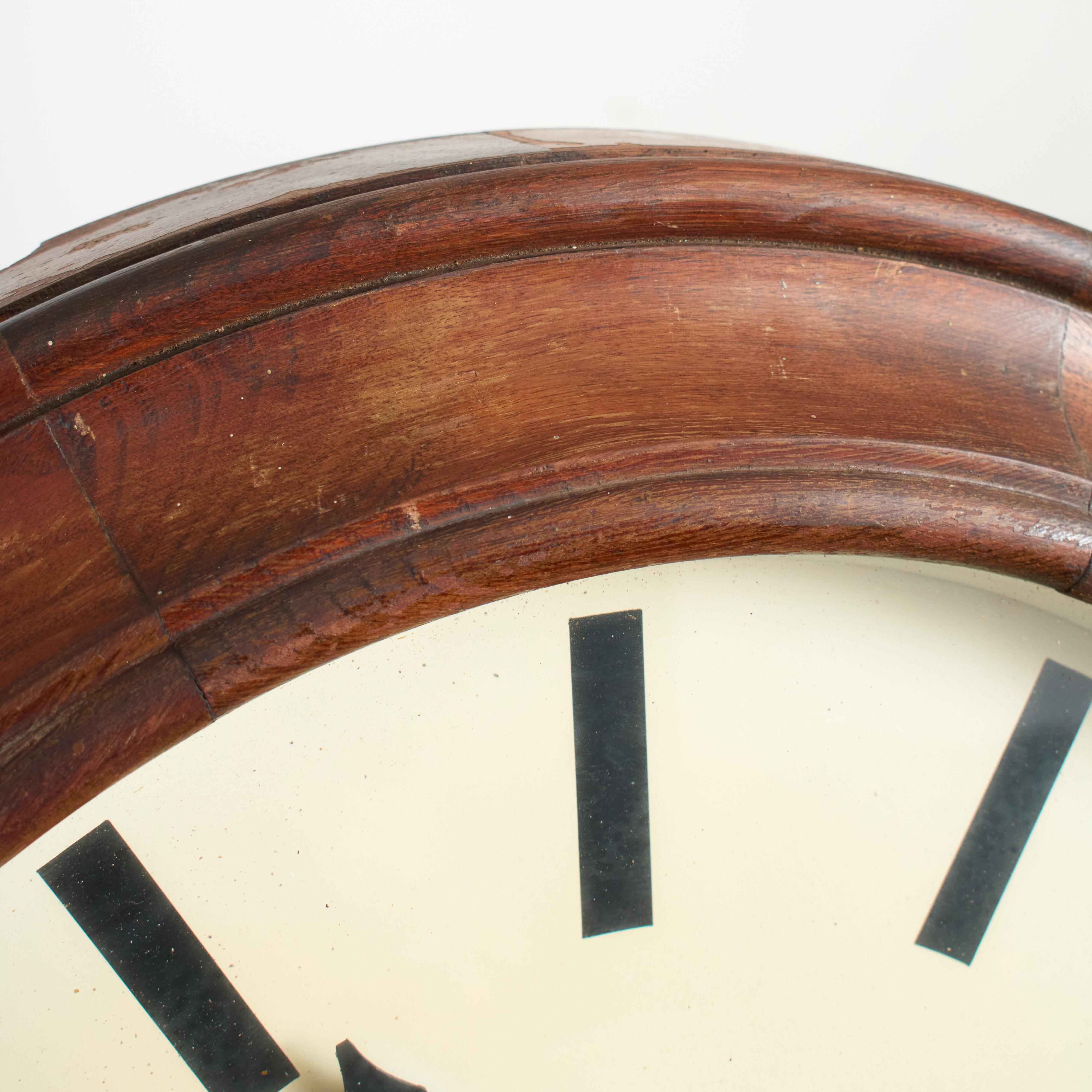 Original Antique Gents of Leicester Kitchen Railway Station  Wall Clock For Sale 1