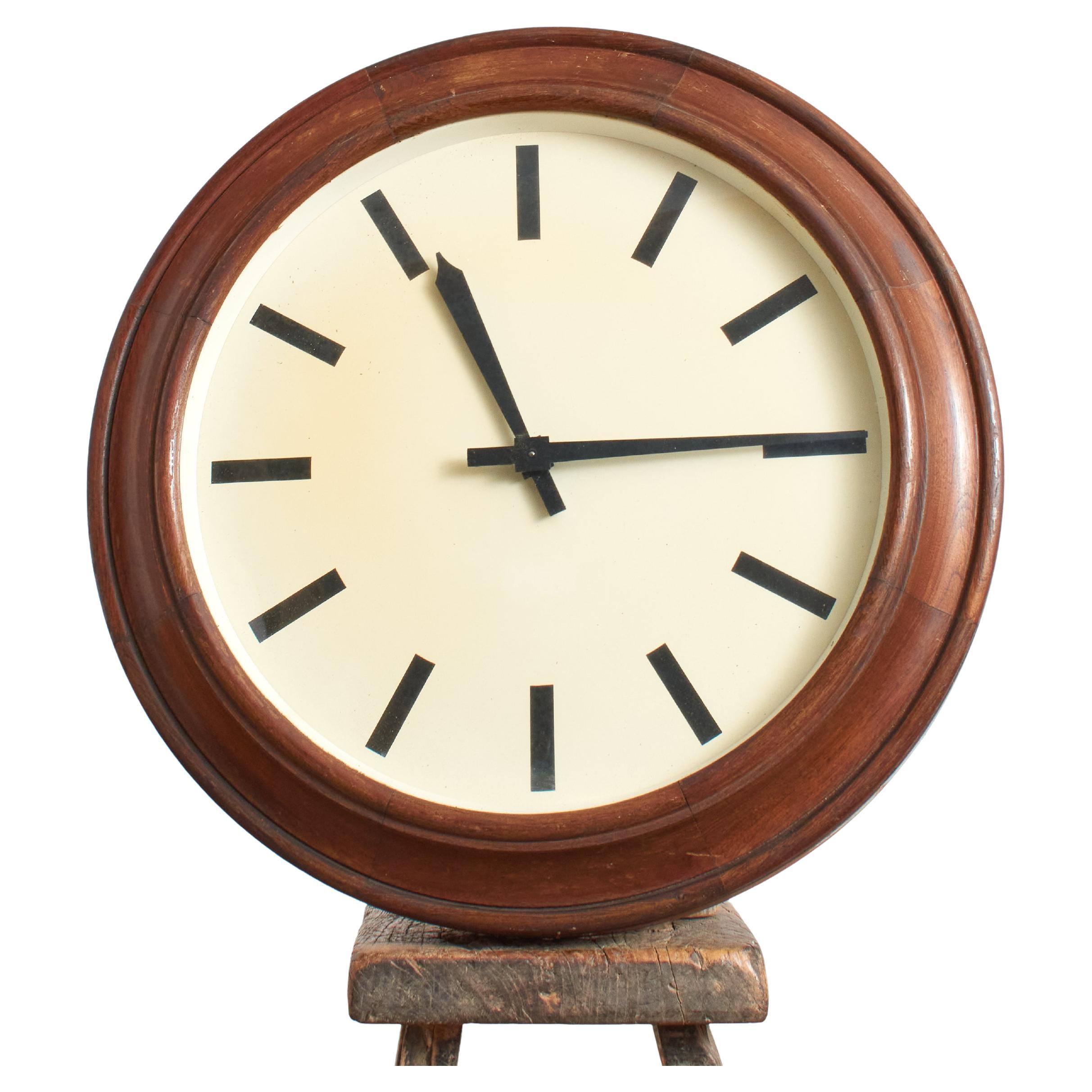 Original Antique Gents of Leicester Kitchen Railway Station  Wall Clock For Sale