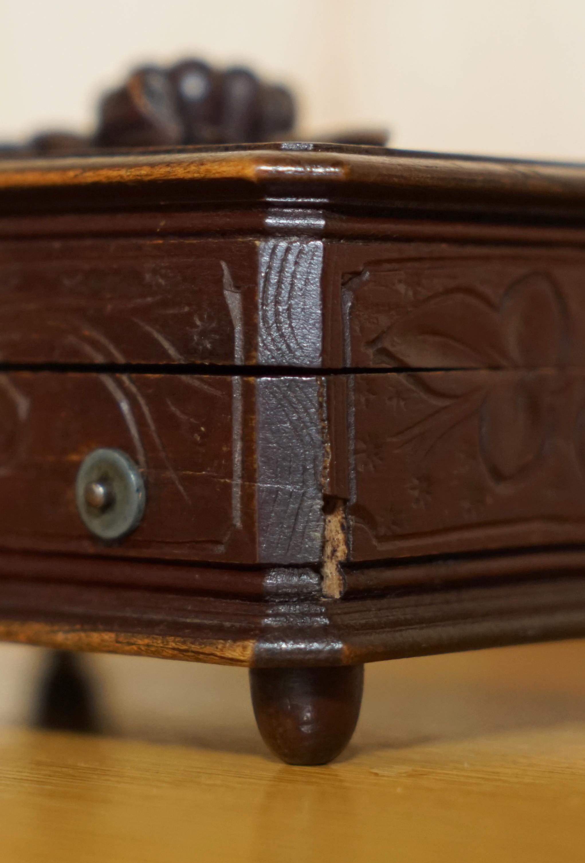 antique wooden music box
