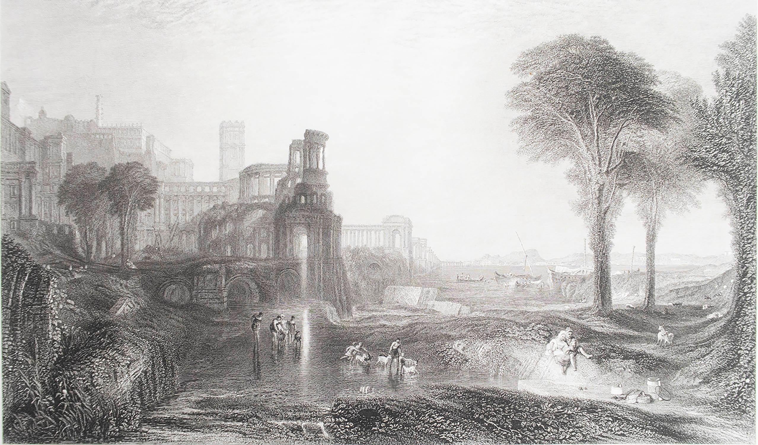 Great image after J.M.W Turner

Fine steel engraving 

Published by Virtue, C.1850

Unframed.

Free shipping