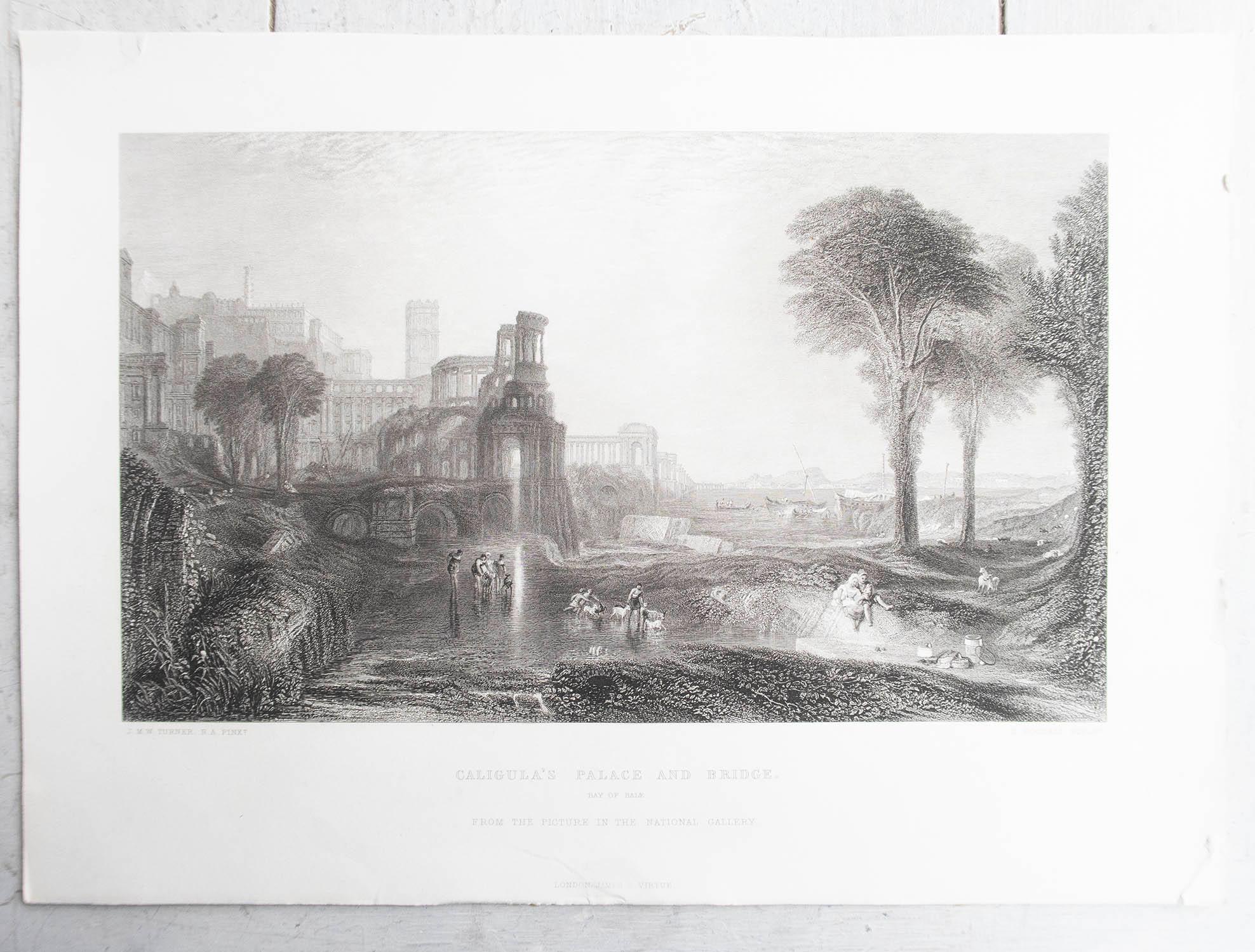 English Original Antique Greek Mythology Print After J.M.W Turner. C.1850 For Sale