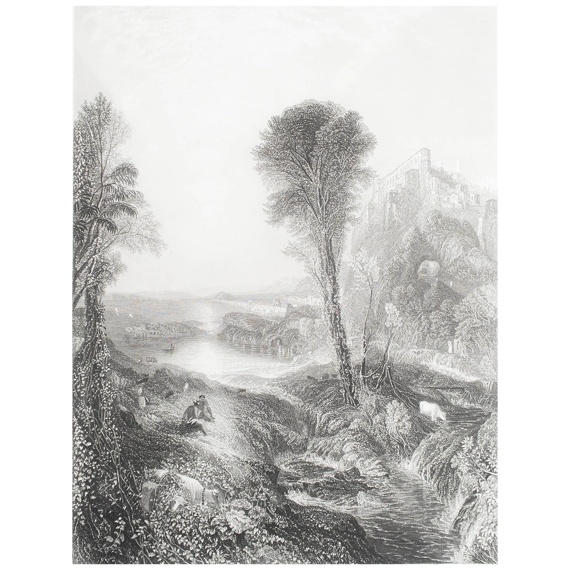Original-Antike griechische Mythologie Druck nach J.M.W. Turner. C.1850
