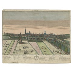 Original Antique Hand-Colored Optica Print of the Hague, C.1760