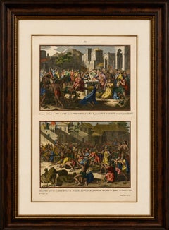 Original Antique Hand-Coloured Engraving of the Inca Sun Festival, Peru, c.1777