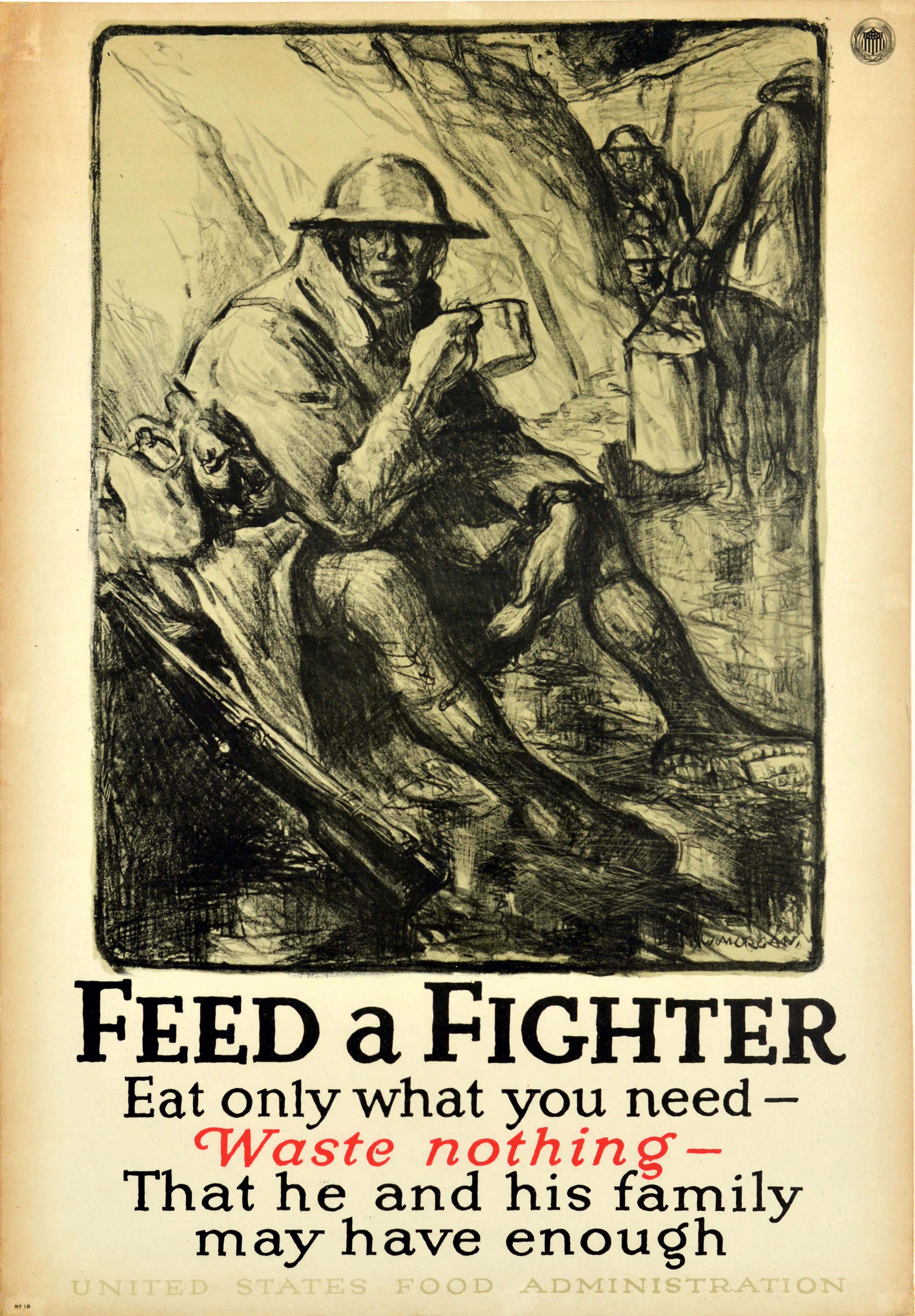 Original Antike Heimatfront Propaganda Poster Feed A Fighter WWI Wallace Morgan im Angebot