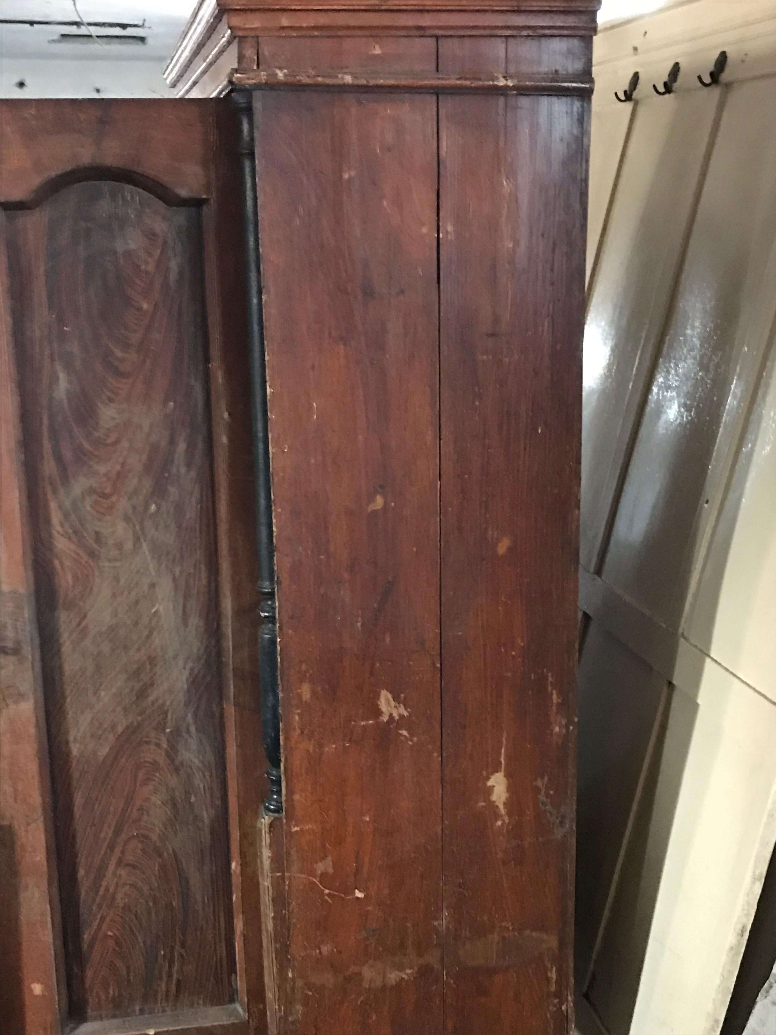 Original Antique Hungarian Pine Armoire, circa 1880s For Sale 4