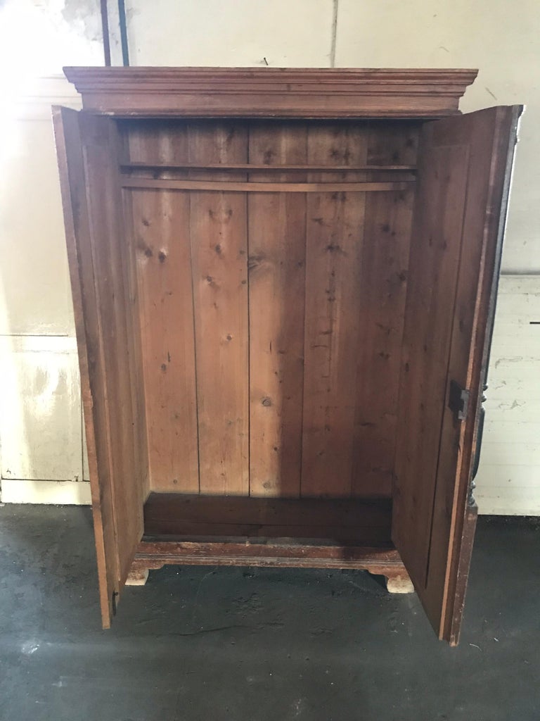 Original Antique Hungarian Pine Armoire, circa 1880s For Sale at 1stdibs