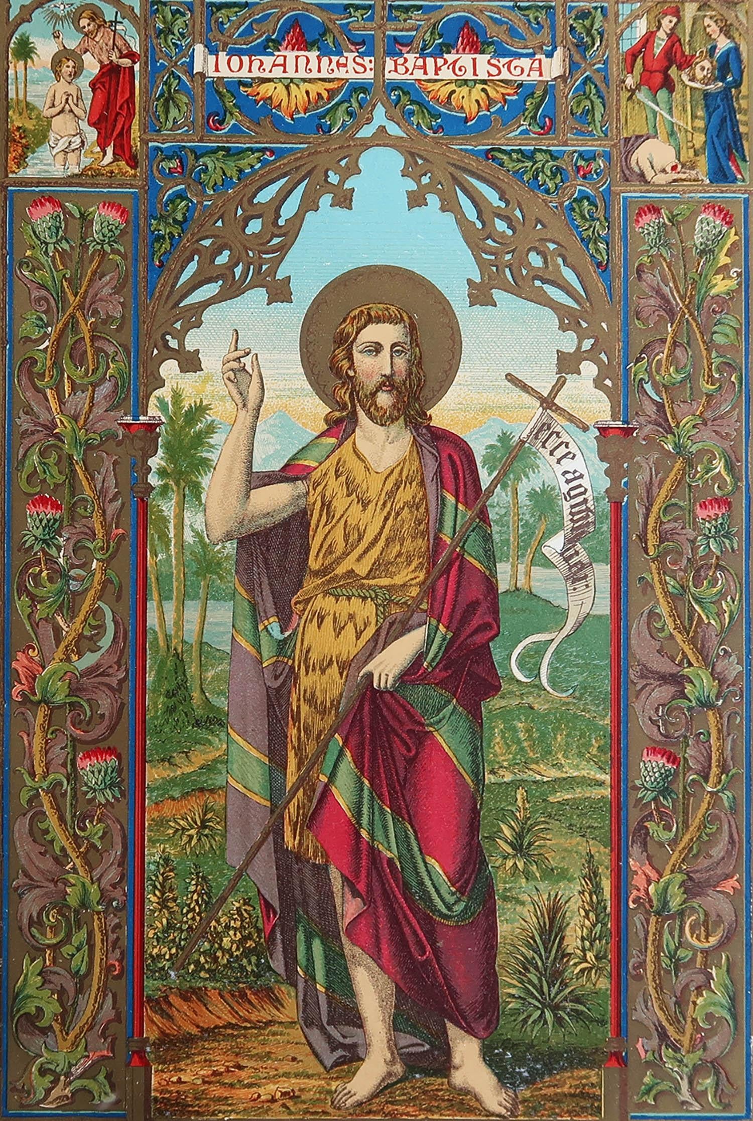 Maravillosa estampa de St. John St. John

Cromolitografía iluminada 

Publicado hacia 1880

Sin enmarcar.

Envío gratuito

La medida es el tamaño del papel

