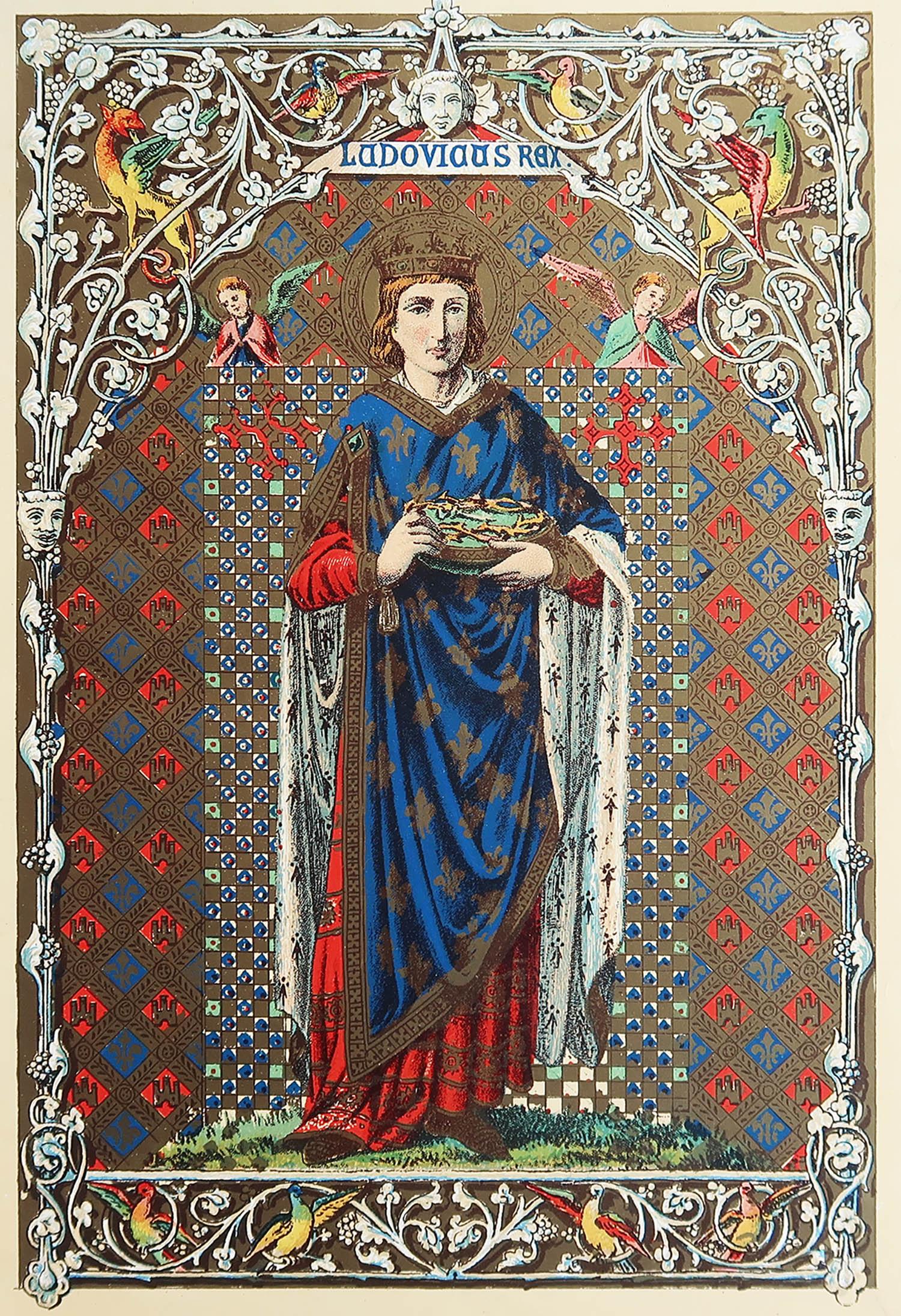 Wonderful print of St Louis 1X

Illuminated Chromolithograph 

Published circa 1880

Unframed.

Free shipping

The measurement is the paper size

