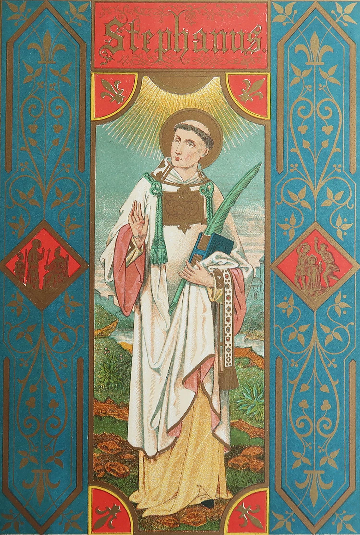 Merveilleuse reproduction de Stephens

Chromolithographie enluminée 

Publié vers 1880

Sans cadre.

Expédition gratuite

La mesure correspond au format du papier

