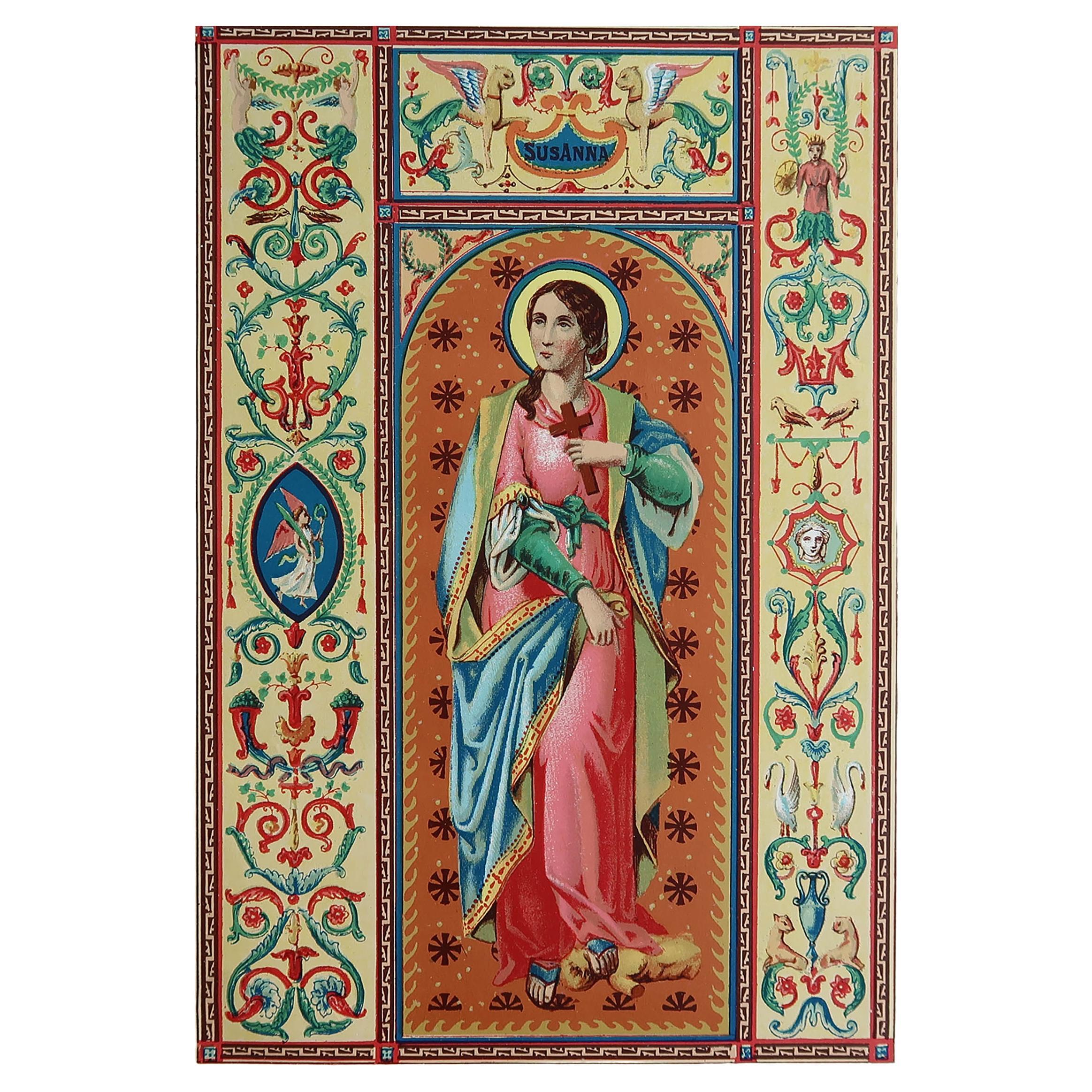 Impression ancienne éclairée de St Susanna d'Eleutheropolis. C.1880