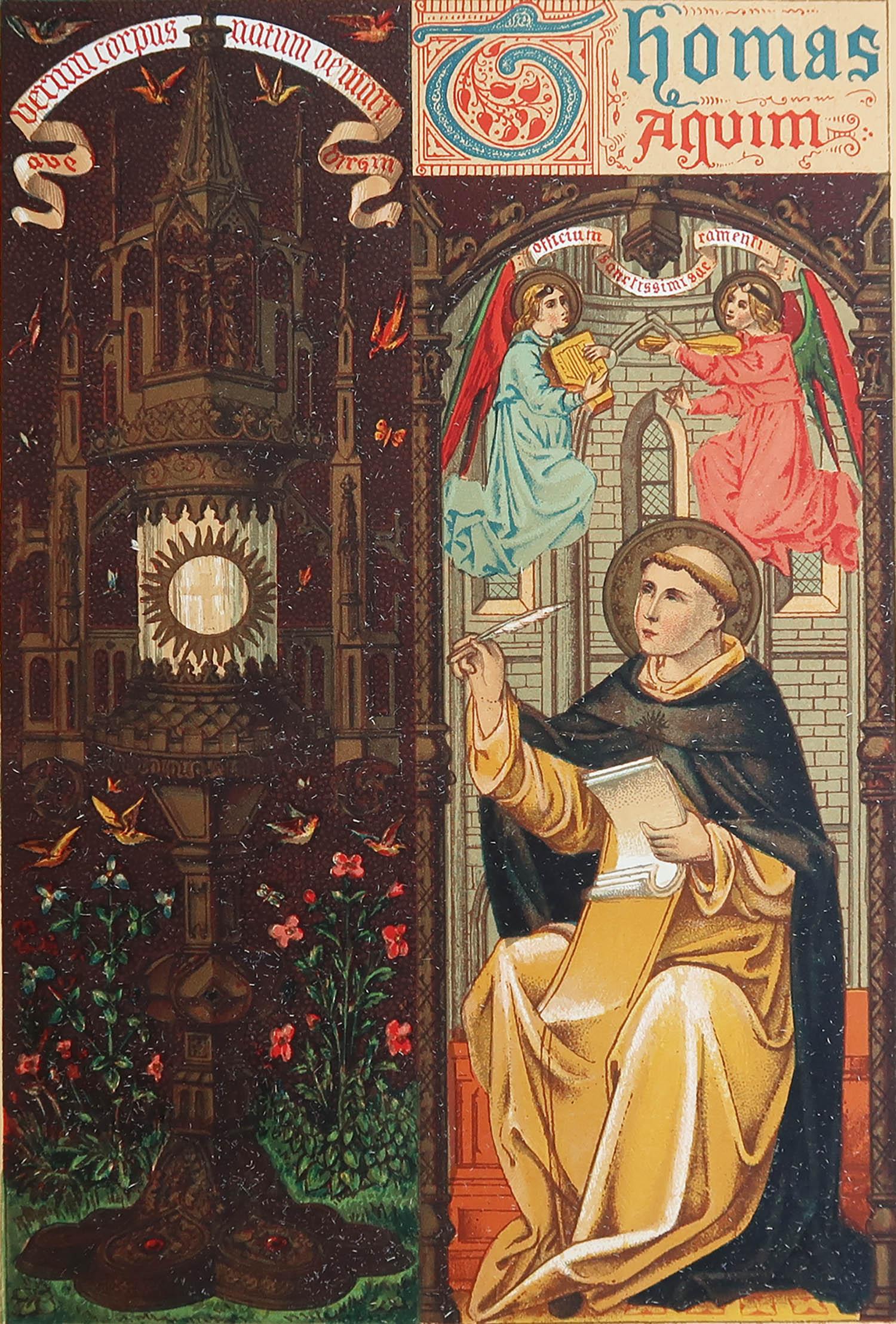 Maravillosa estampa de Santo Tomás de Aquino

Cromolitografía iluminada 

Publicado hacia 1880

Sin enmarcar.

Envío gratuito

La medida es el tamaño del papel

