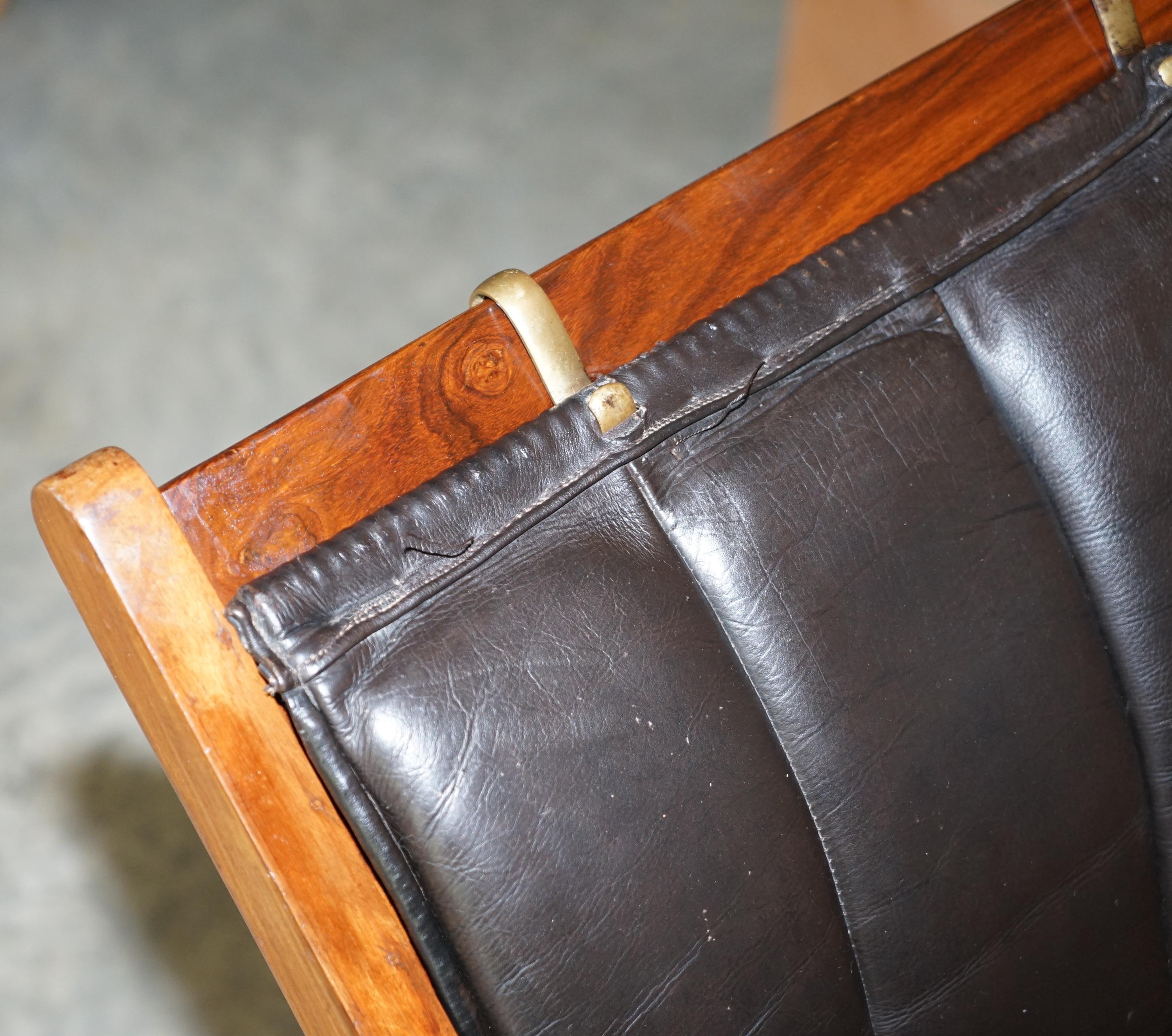 Original Antique J Herbert Macnair Elm Colonial Folding Military Campaign Chair 4