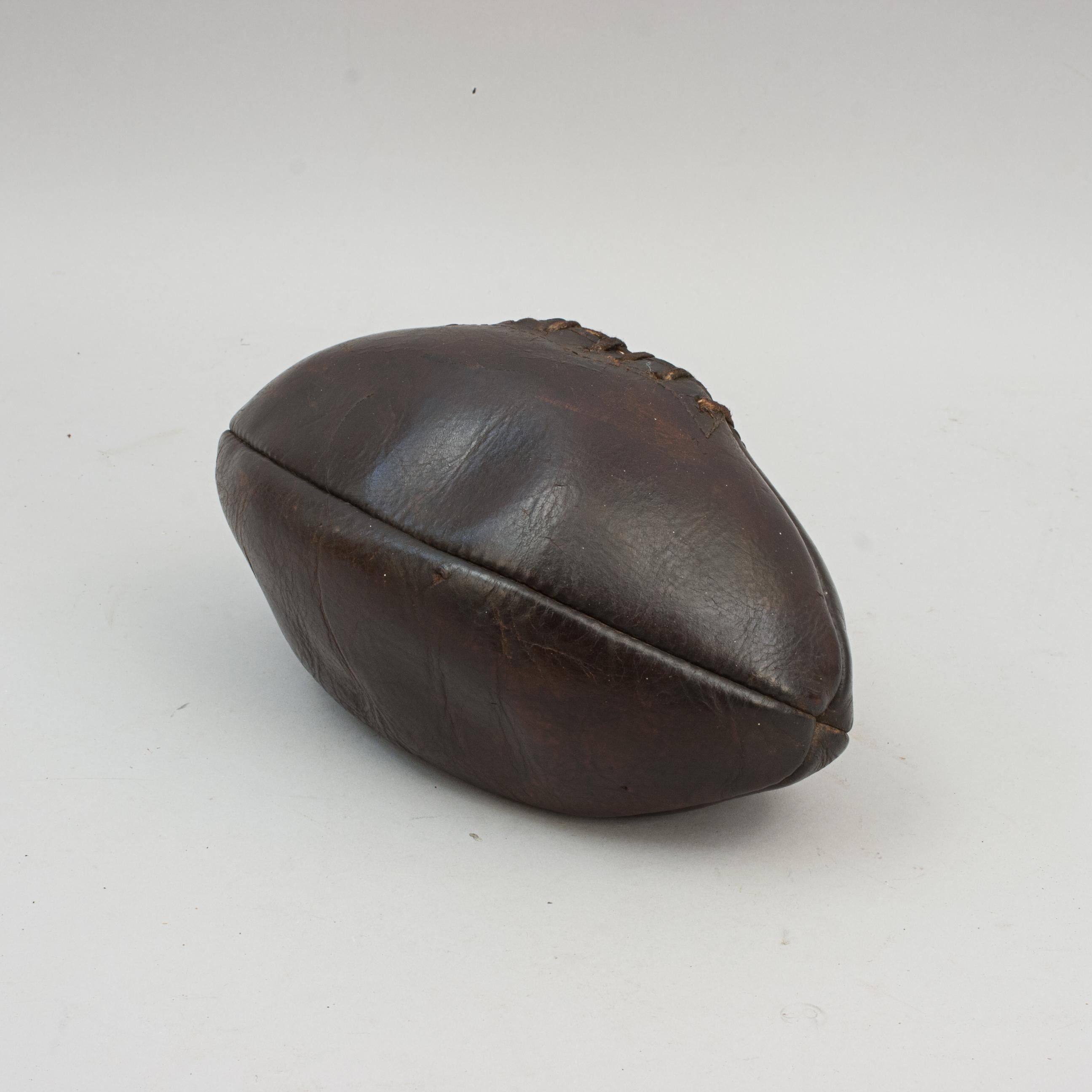 Victorian Original Antique Leather Rugby Ball.