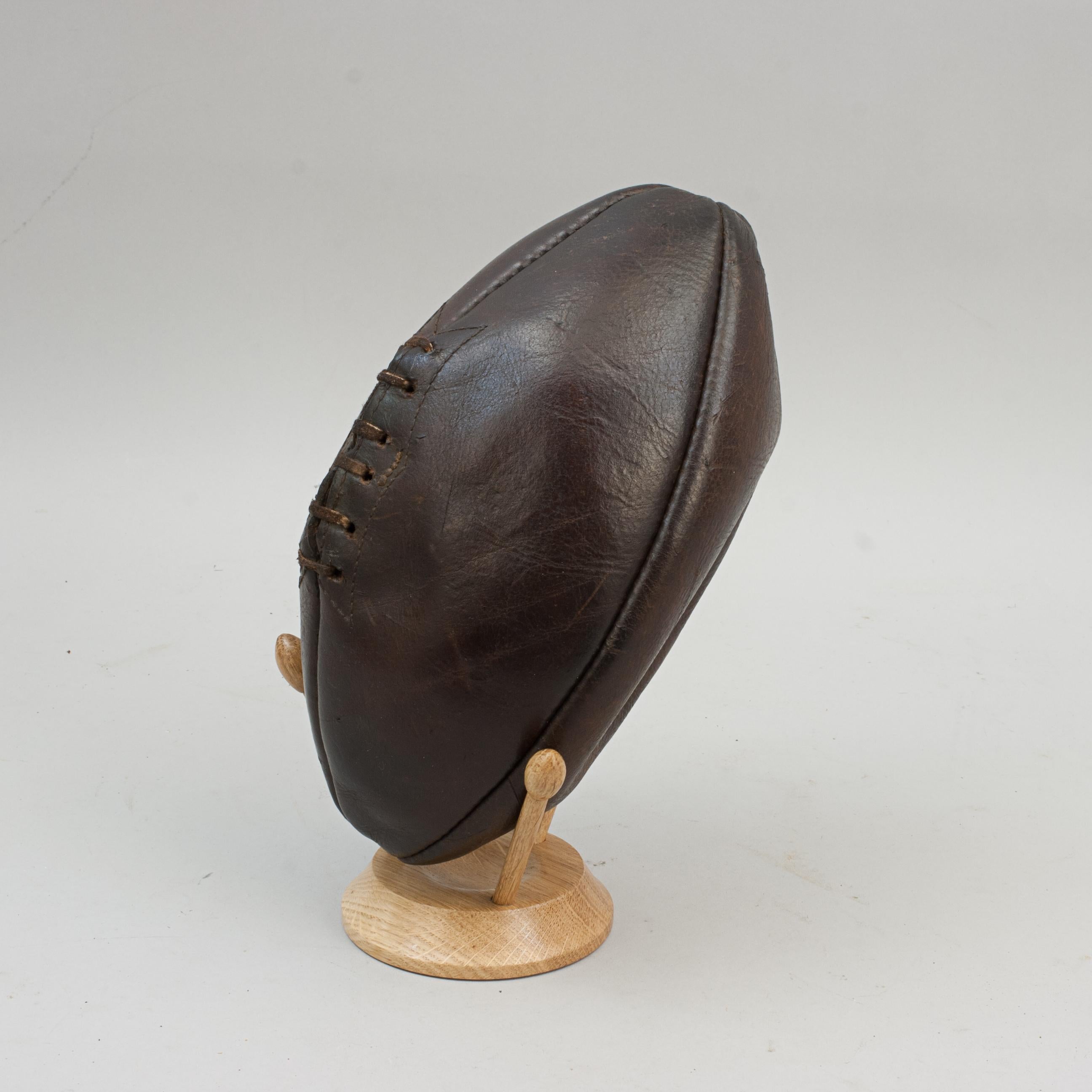 British Original Antique Leather Rugby Ball.