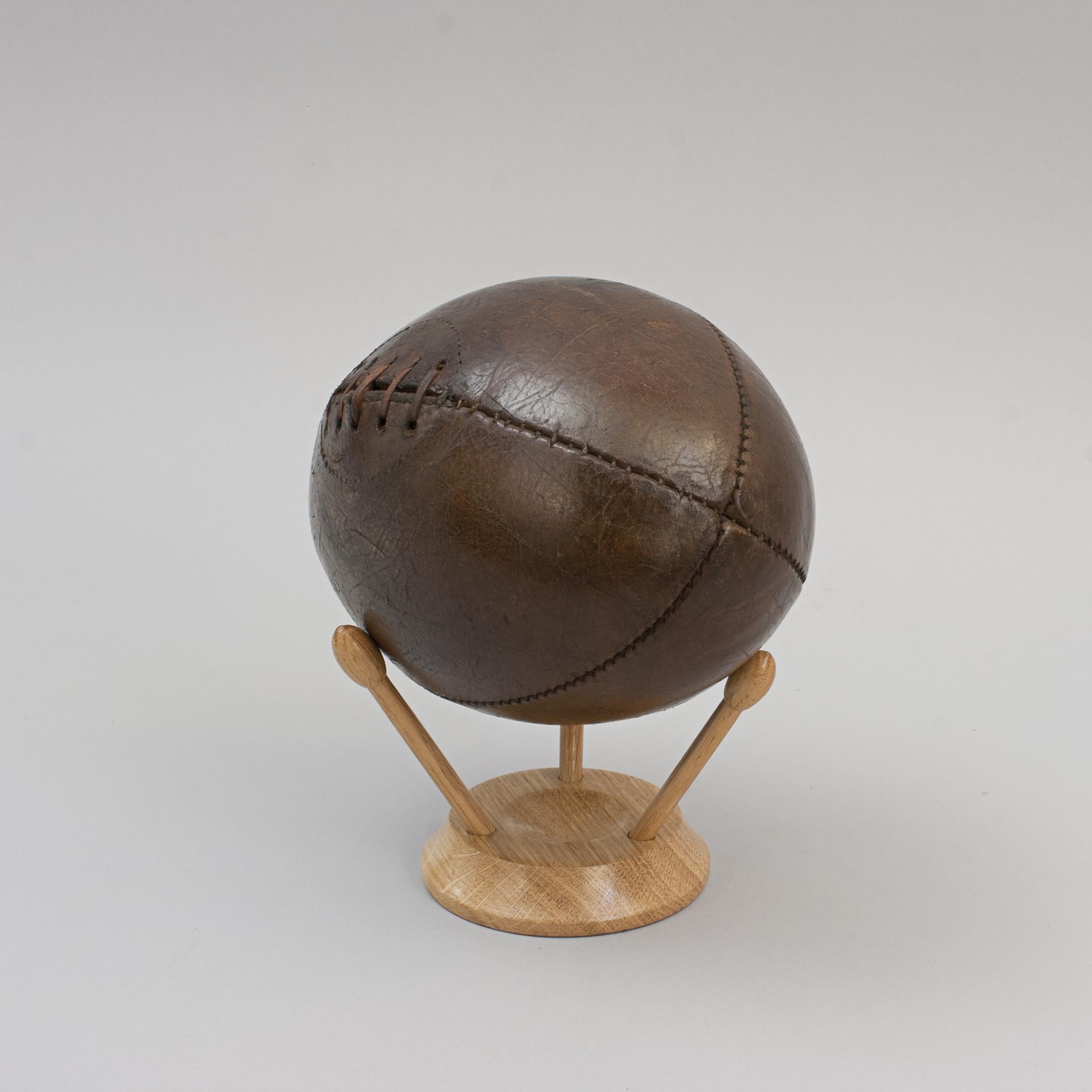 Original Antique Leather Rugby Ball 1